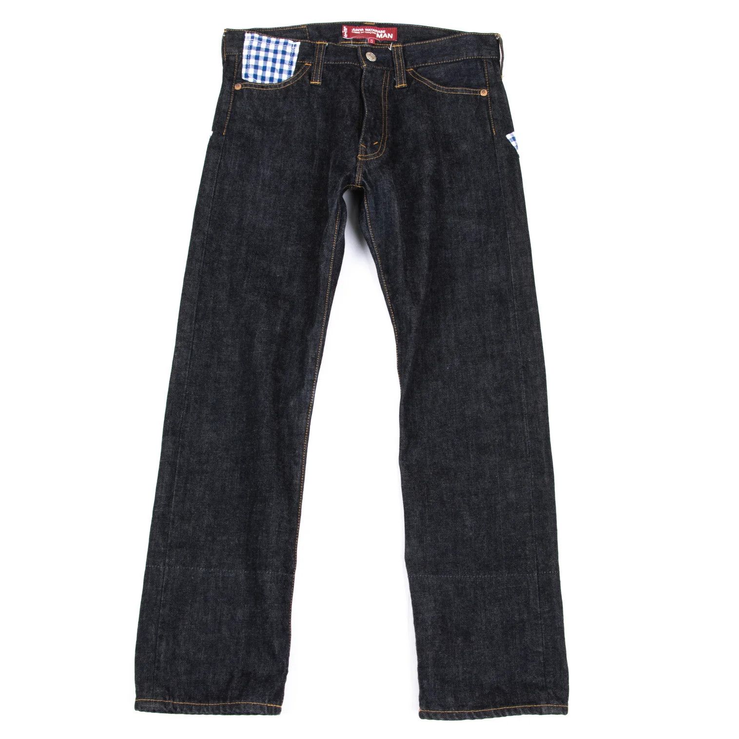 Junya Watanabe Indigo Gingham Check Pocket Denim Pants Size S Size US 38 / EU 54 - 2 Thumbnail