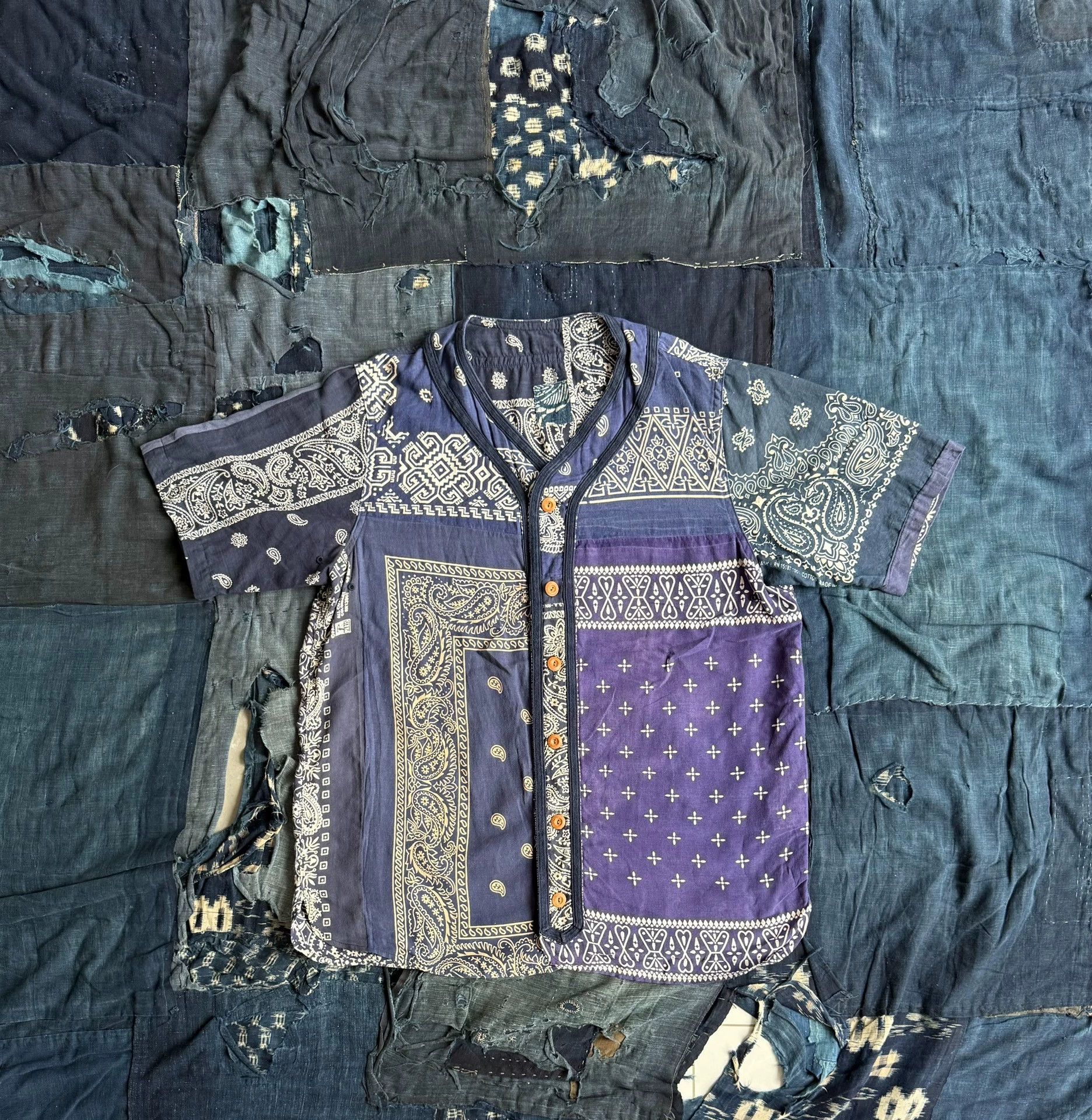 Visvim VISVIM 18AW ICT Bandana Dugout Shirt S/S Orange 2 Size US M / EU 48-50 / 2 - 1 Thumbnail