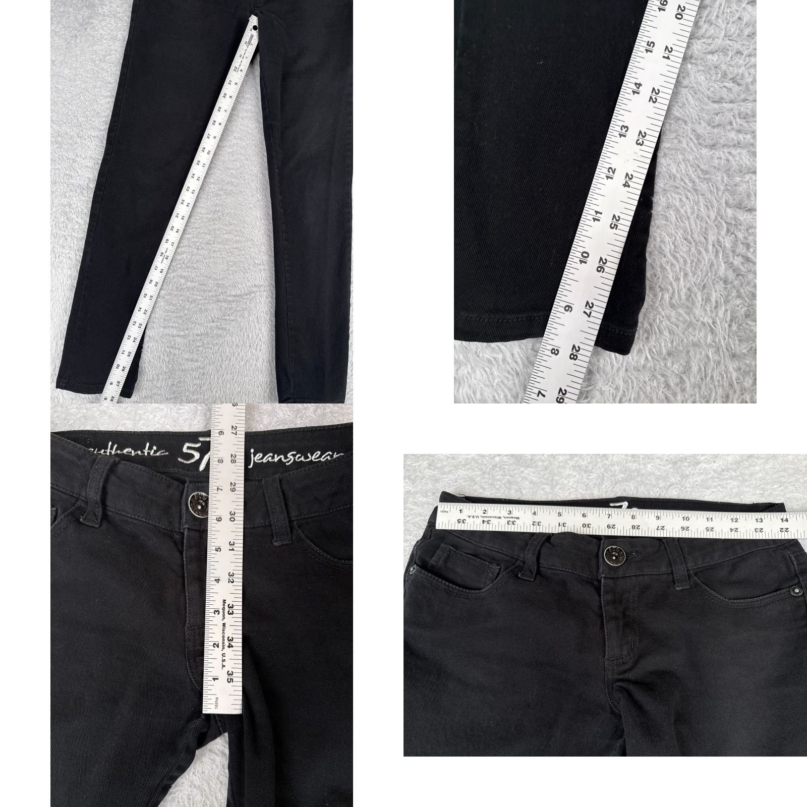 Vintage Authentic 579 Jeans Jeanswear Jeans Skinny Low Rise Black 28x28 Women's Juniors 28 in Cotton Denim 5-Pocket Design 90s Retro Designer Men's/Women's? Size 27" / US 4 / IT 40 - 8 Thumbnail