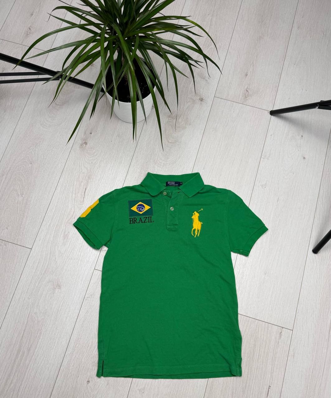 Polo Ralph Lauren Polo Ralph Lauren T-shirt green yellow BRASIL Size XS / US 0-2 / IT 36-38 - 1 Thumbnail