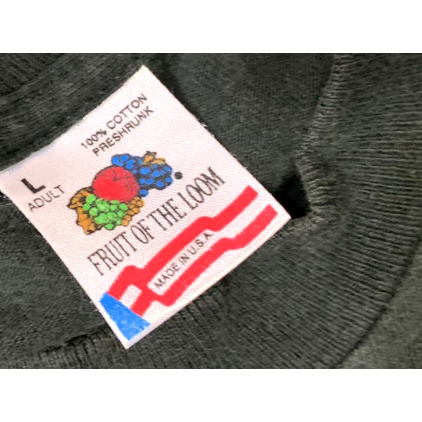 Fruit Of The Loom VINTAGE Fruit Of The Loom 90s Los Angeles Palm Tree Single Stitch T Shirt Black Medium Mens Size US M / EU 48-50 / 2 - 4 Thumbnail