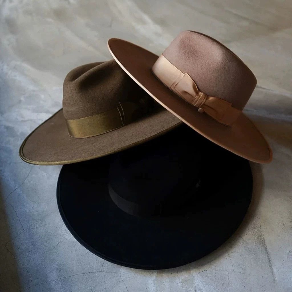 THE H.W.DOG&CO. H.W.DOG Wide-Brim Cashmere Felt Vintage Hat Size ONE SIZE - 1 Thumbnail