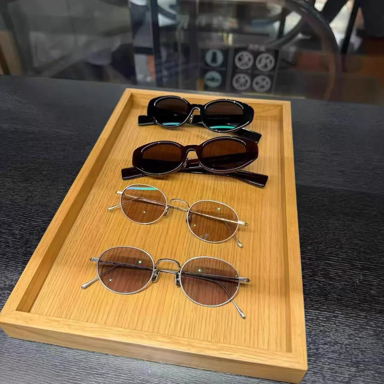 Auralee auralee eyevan x 2-tone metal/acetate sunglasses Size ONE SIZE - 5 Thumbnail