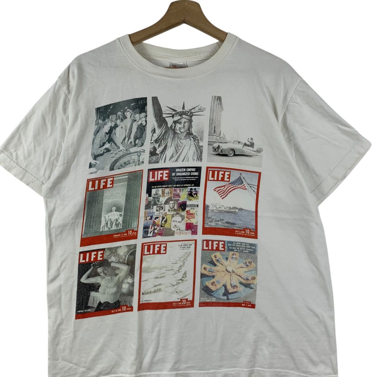 Vintage LIFE MAGAZINE 2014 COLLECTION Statue Of Liberty Tee Shirt Size L / US 10 / IT 46 - 3 Thumbnail