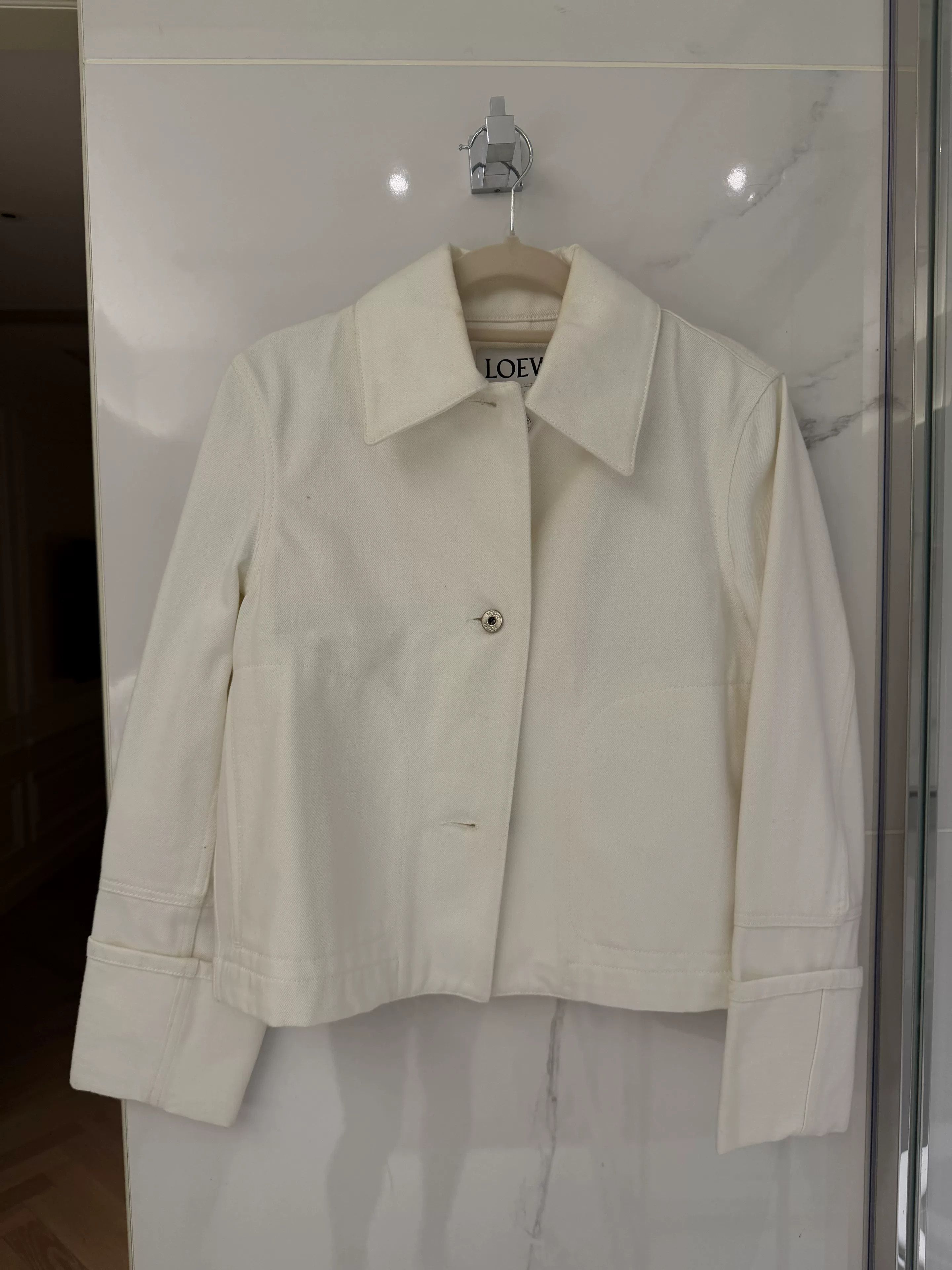 Loewe loewe white denim jacket size 34 Size US S / EU 44-46 / 1 - 1 Thumbnail