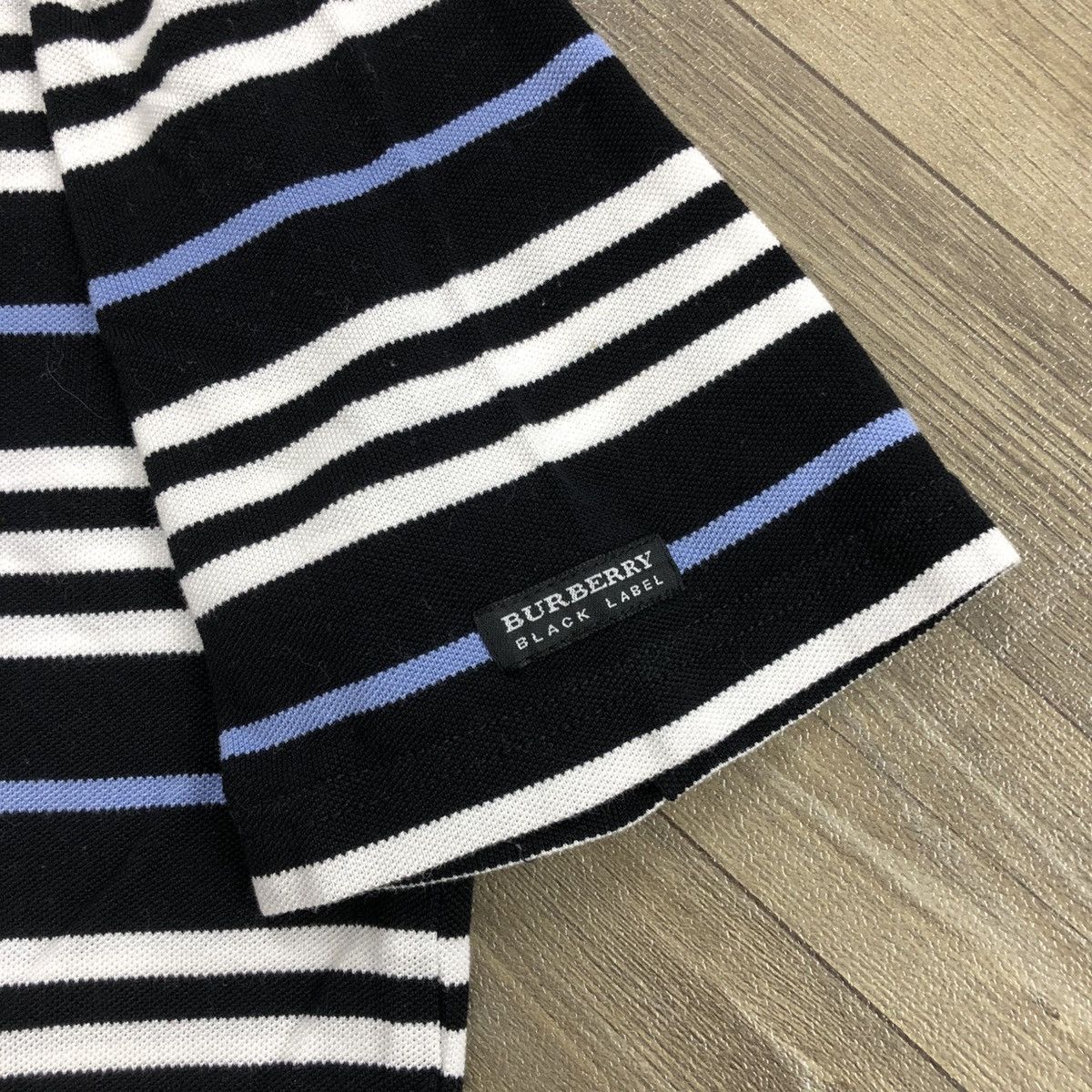 Burberry × Designer × Vintage Vintage Burberry London Black Label Striped Polo Shirt Size US M / EU 48-50 / 2 - 5 Thumbnail