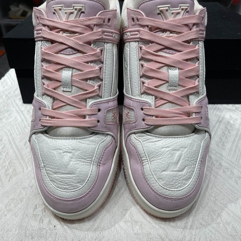 Louis Vuitton Louis Vuitton Trainer Leather Sneakers in Pink -2508 Size US 8 / EU 41 - 7 Thumbnail