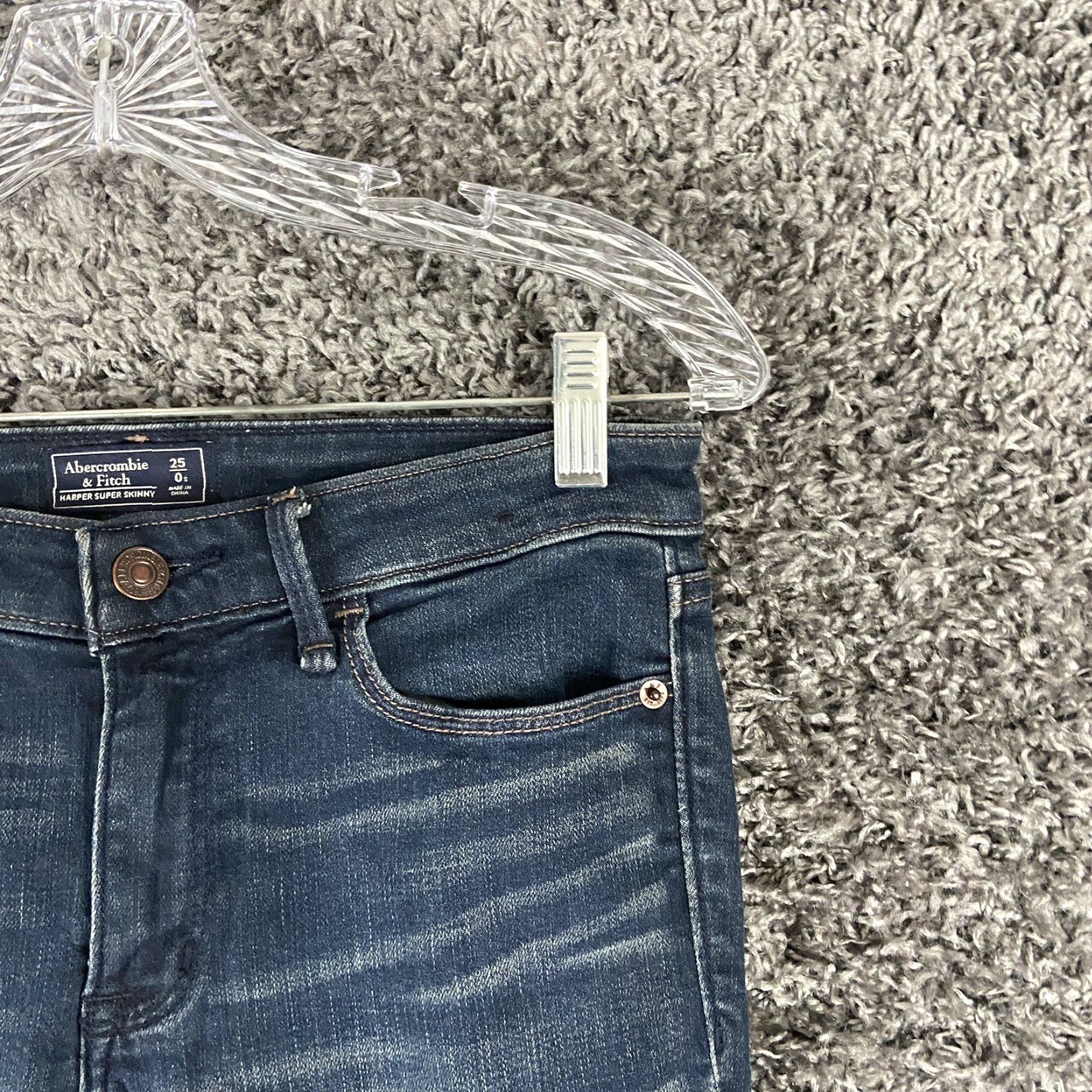 Abercrombie & Fitch Abercrombie & Fitch Harper Super Skinny Women’s 25/0s Blue Jeans Size 25" / US 0 / IT 36 - 3 Thumbnail