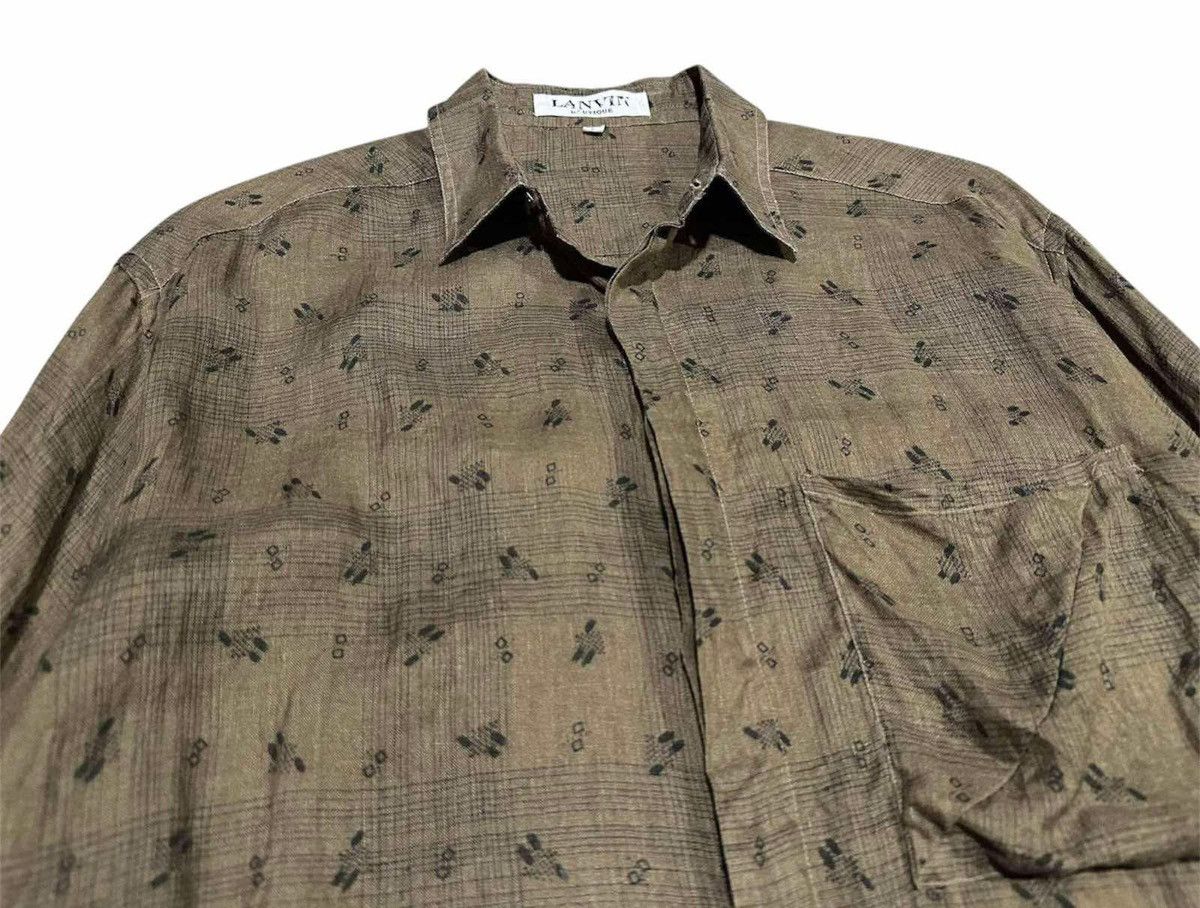Lanvin 🔥Vintage Lanvin Shirt Long Sleeve Overprinted Size US L / EU 52-54 / 3 - 3 Thumbnail