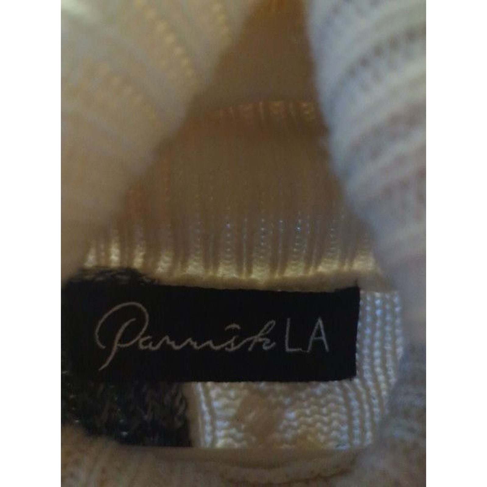 Other Parrish LA Amber Split Cable Knit Sweater - Snow/Graphite Size US M / EU 48-50 / 2 - 2 Thumbnail