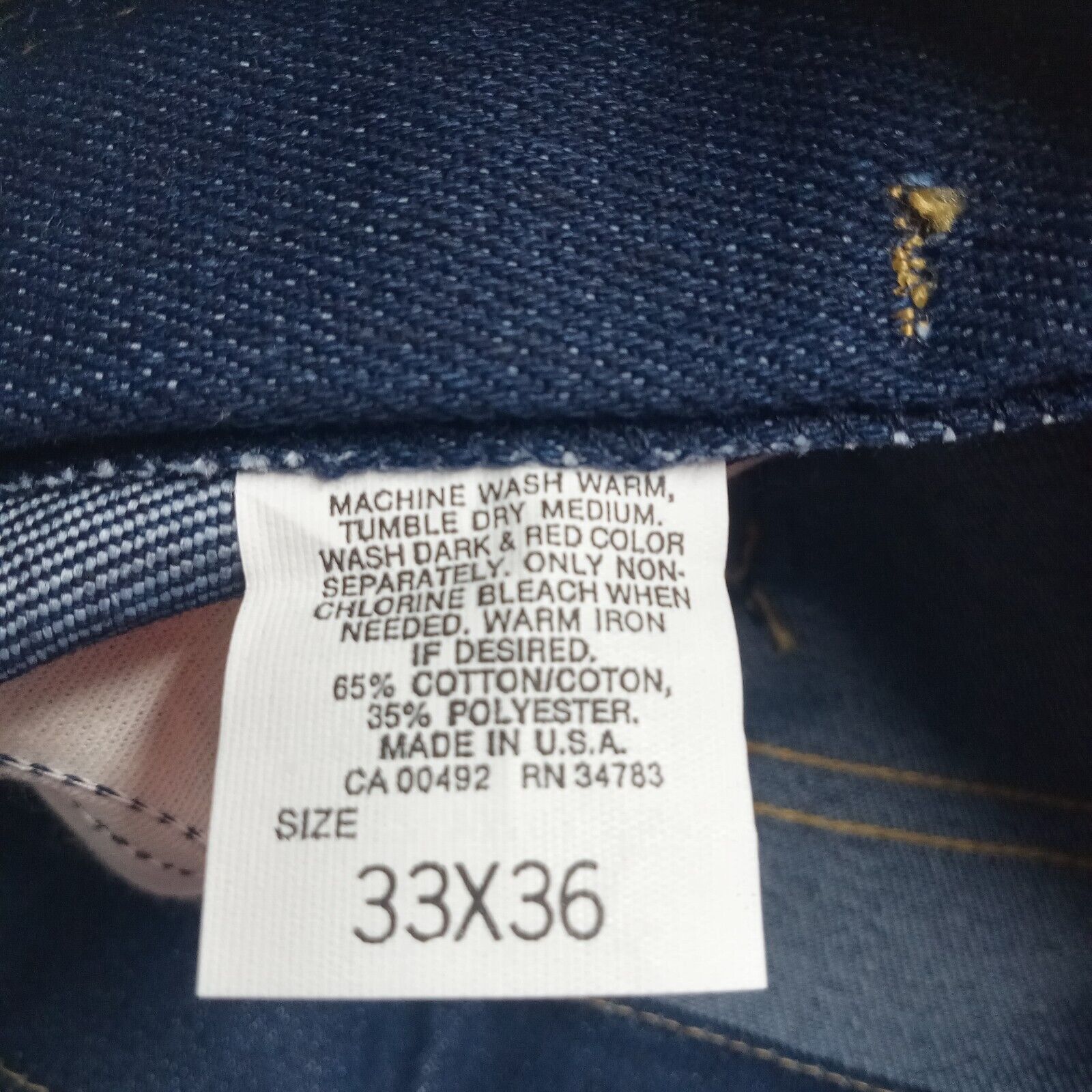 Lee Vintage Lee Jeans Men's Size 33x36 Regular Fit Straight Leg Size US 33 - 7 Thumbnail
