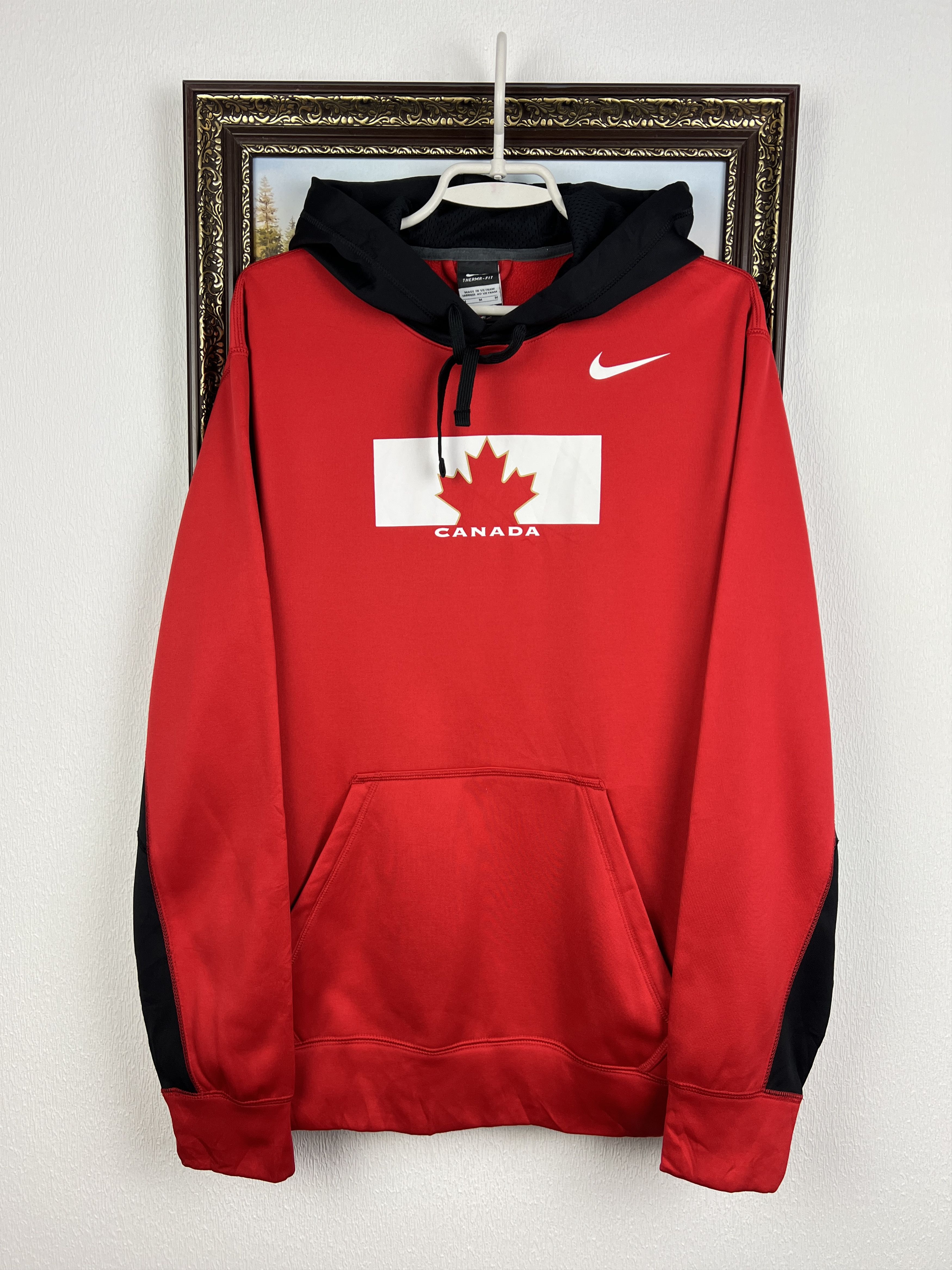 Nike Vintage Nike Canada Ice Hockey Hoodie Jacket Track Top Rare Size US M / EU 48-50 / 2 - 1 Thumbnail