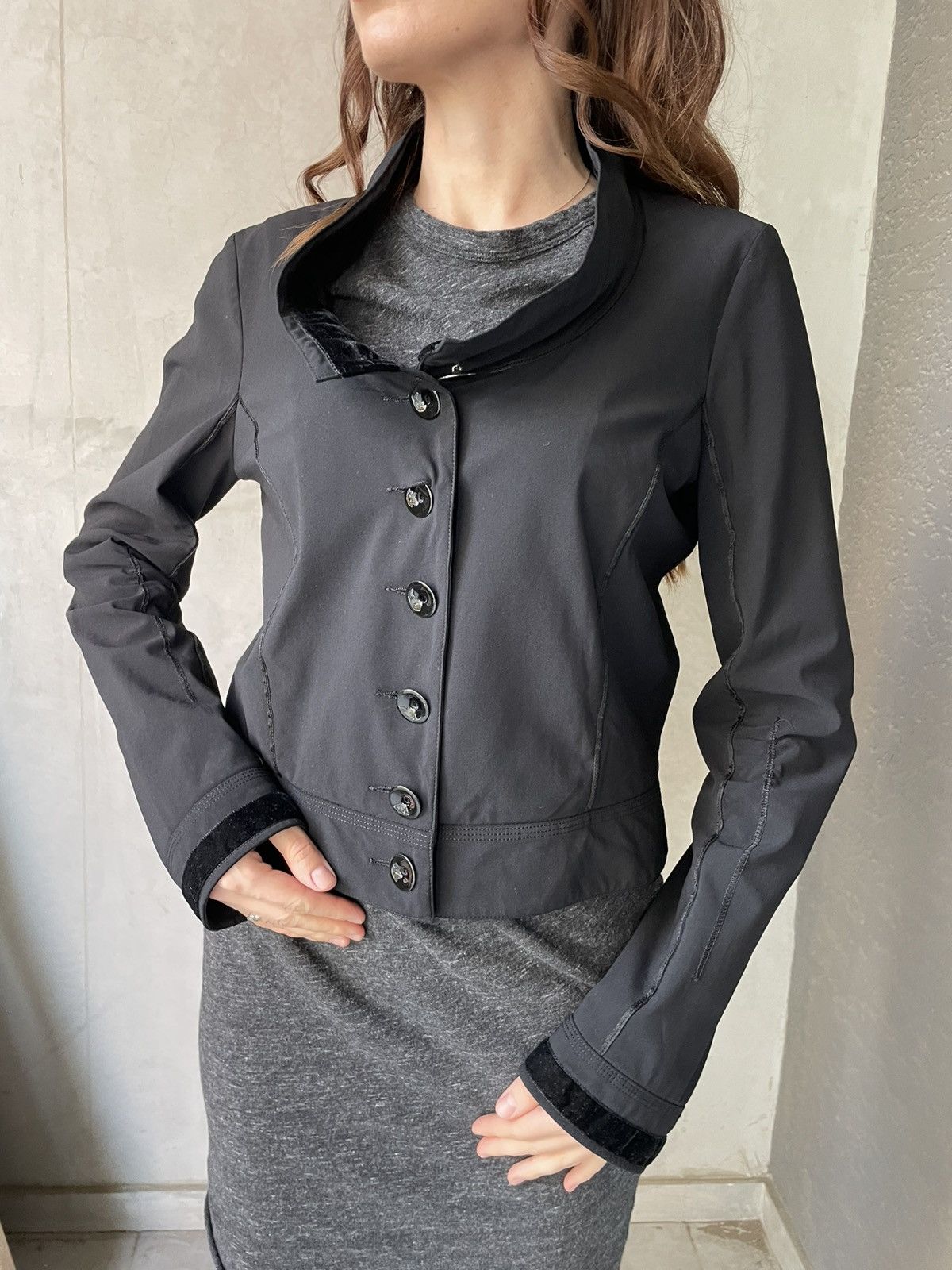Marithe + Francois Girbaud Womens blazer Marithe Francois Girbaud Size F 42 Color Black Size M / US 6-8 / IT 42-44 - 21 Thumbnail