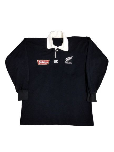 Canterbury of New Zealand Vintage 1994 Canterbury All Blacks Steinlager Jersey Size US L / EU 52-54 / 3 - 1 Thumbnail