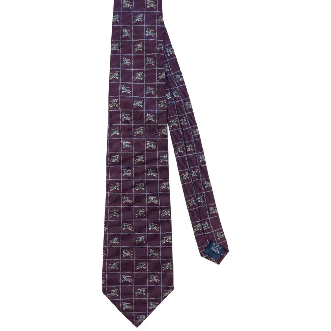 Burberry Vintage Burberry Monogram Silk Tie Size ONE SIZE - 1 Thumbnail