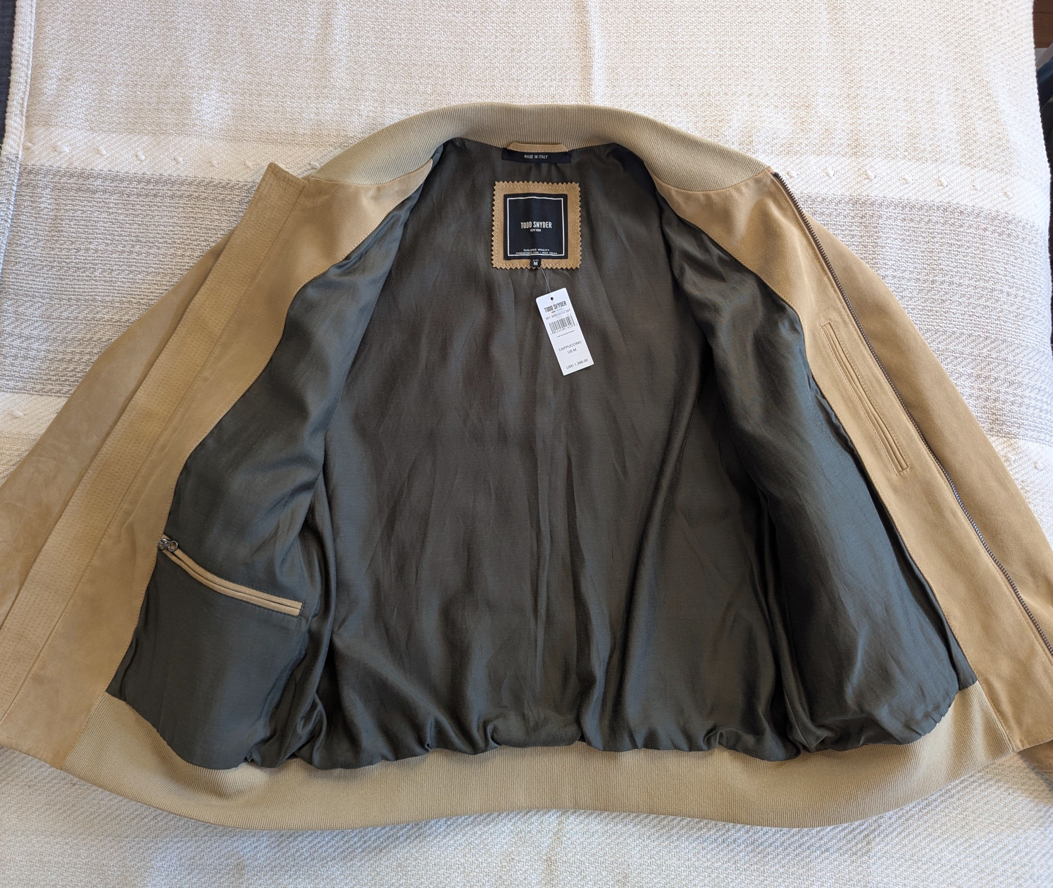 Todd Snyder Italian Suede Bomber Jacket Size US M / EU 48-50 / 2 - 10 Thumbnail