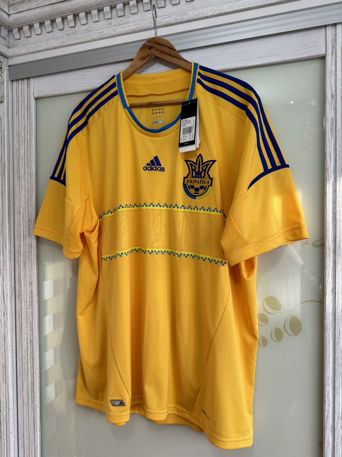 Adidas Ukraine 2012-2013 Home Soccer Jersey Football Kit Shirt Size US XXL / EU 58 / 5 - 4 Thumbnail
