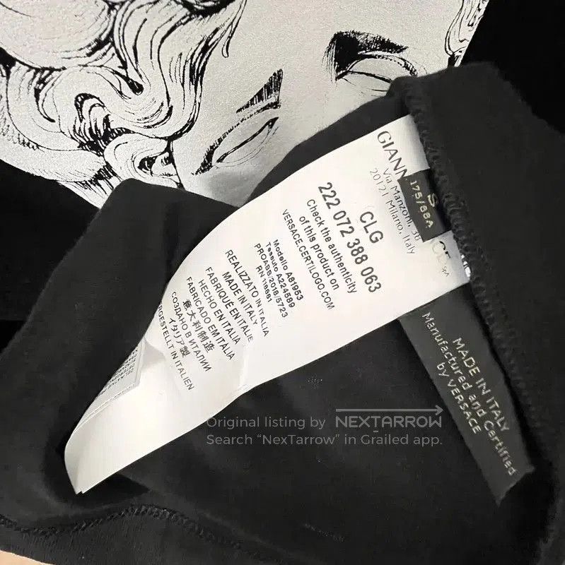 Versace Versace Black Graphic Cotton T-shirt for Men . Size US M / EU 48-50 / 2 - 8 Thumbnail