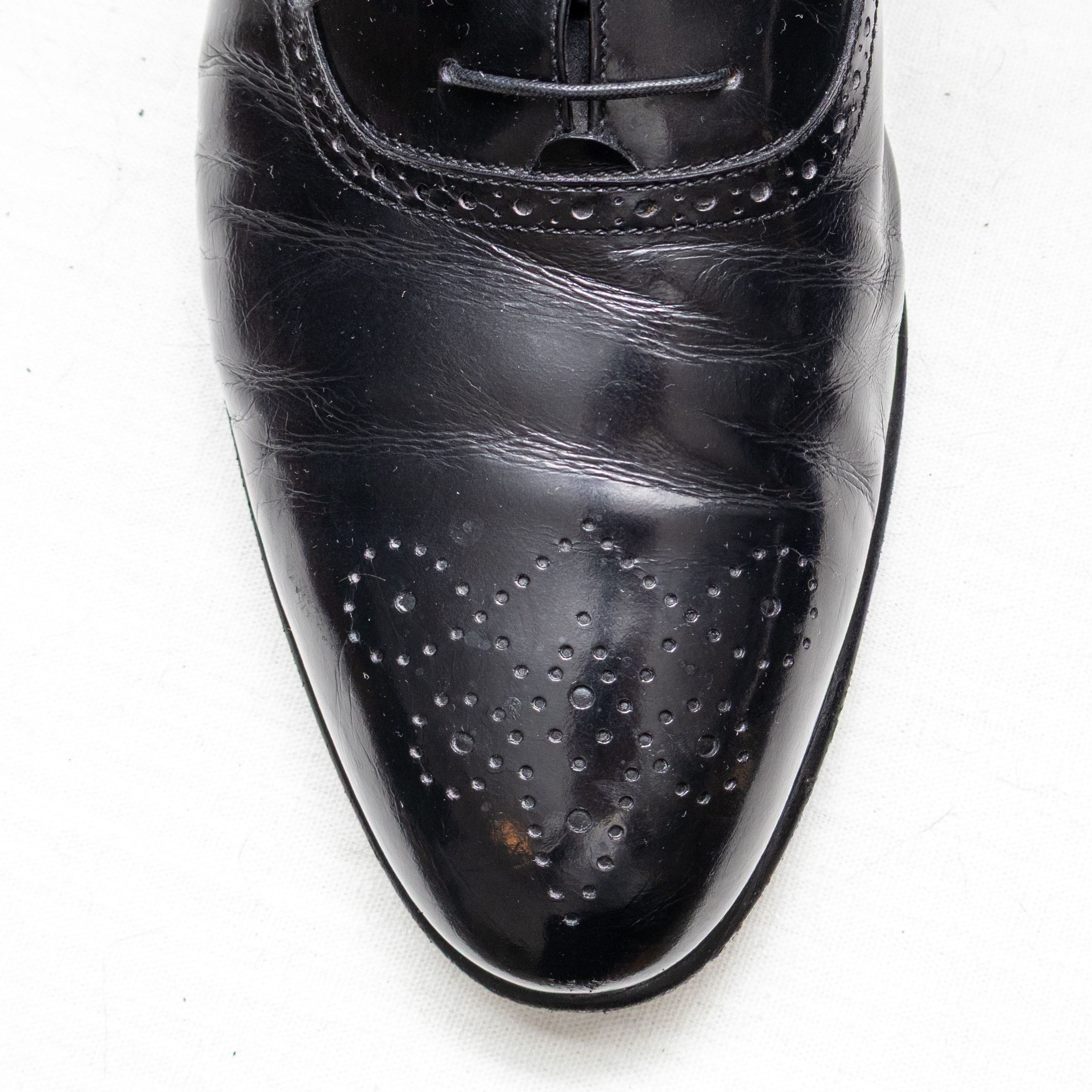 Salvatore Ferragamo Salvatore Ferragamo Black Leather Oxford Brogue Dress Shoes Size US 12 / EU 45 - 11 Thumbnail
