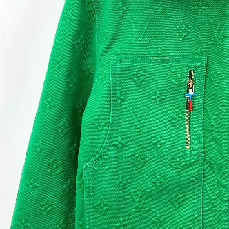 Louis Vuitton Louis Vuitton Green Logo Embossed Jacket-2507 Size US L / EU 52-54 / 3 - 4 Thumbnail
