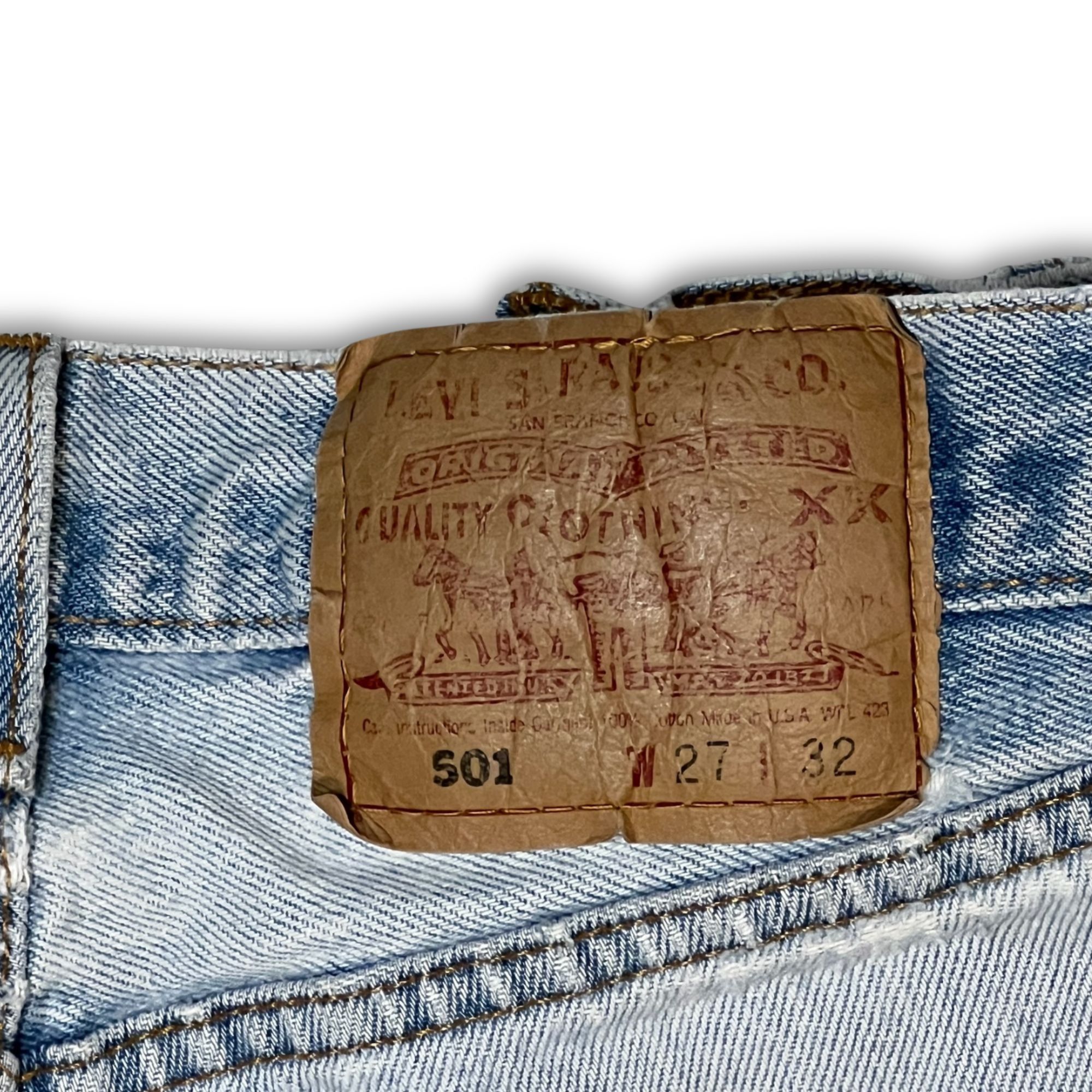 Levi's Levis 501 Distressed Denim Shorts W27 Button Fly Vintage Mad Size 27" / US 4 / IT 40 - 4 Thumbnail