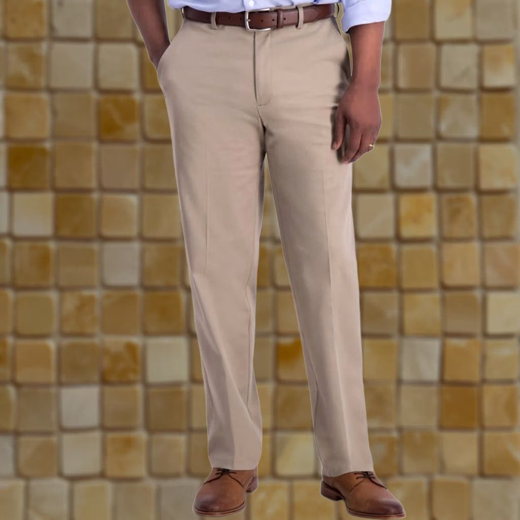 Haggar Haggar Dress Pants Flat Front Khaki Beige 46x34 Classic Iron Free Premium Size US 30 / EU 46 - 1 Preview