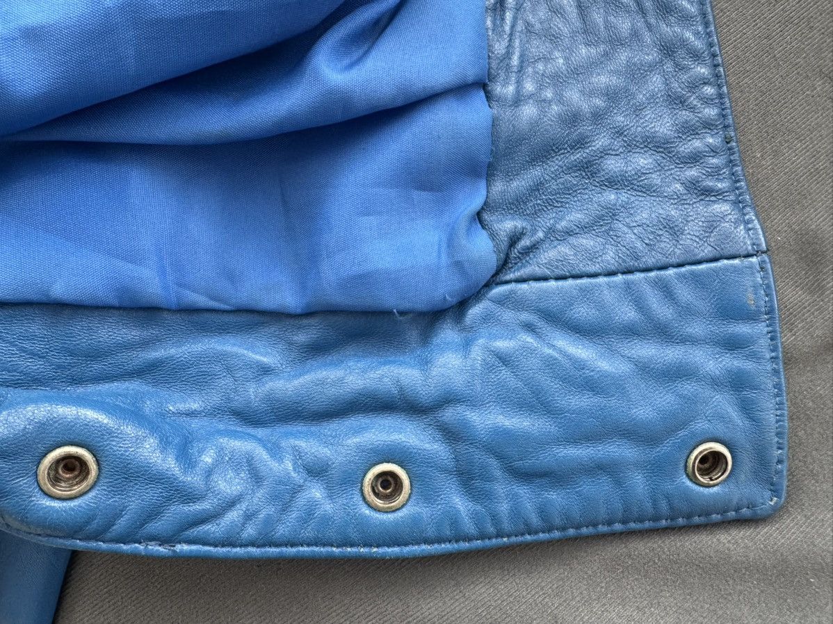 Vintage Vintage Sardar genuine leather blue cropped jacket Size S / US 4 / IT 40 - 14 Thumbnail