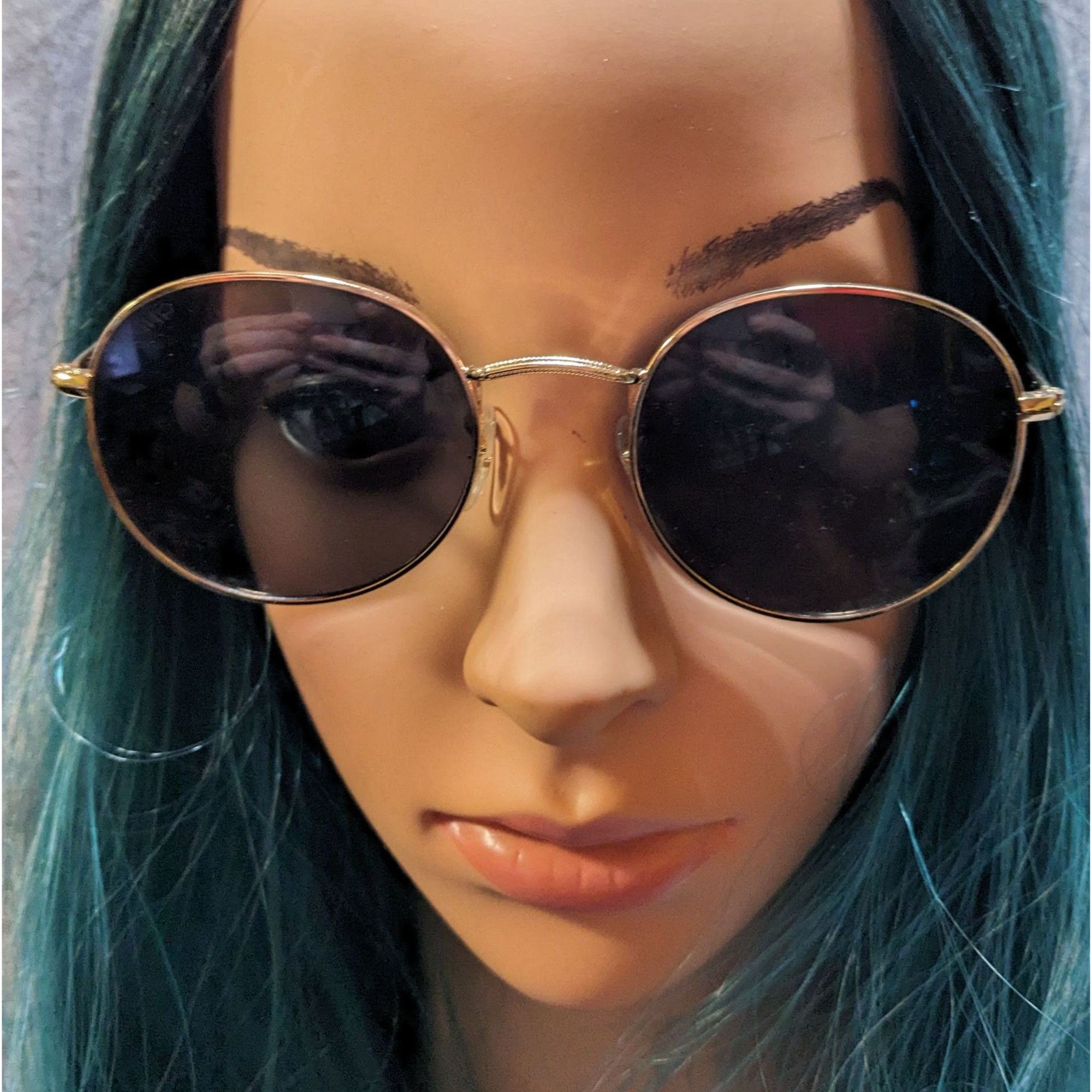 Other Wearme Pro Black And Gold Round Sunglasses Size ONE SIZE - 5 Thumbnail