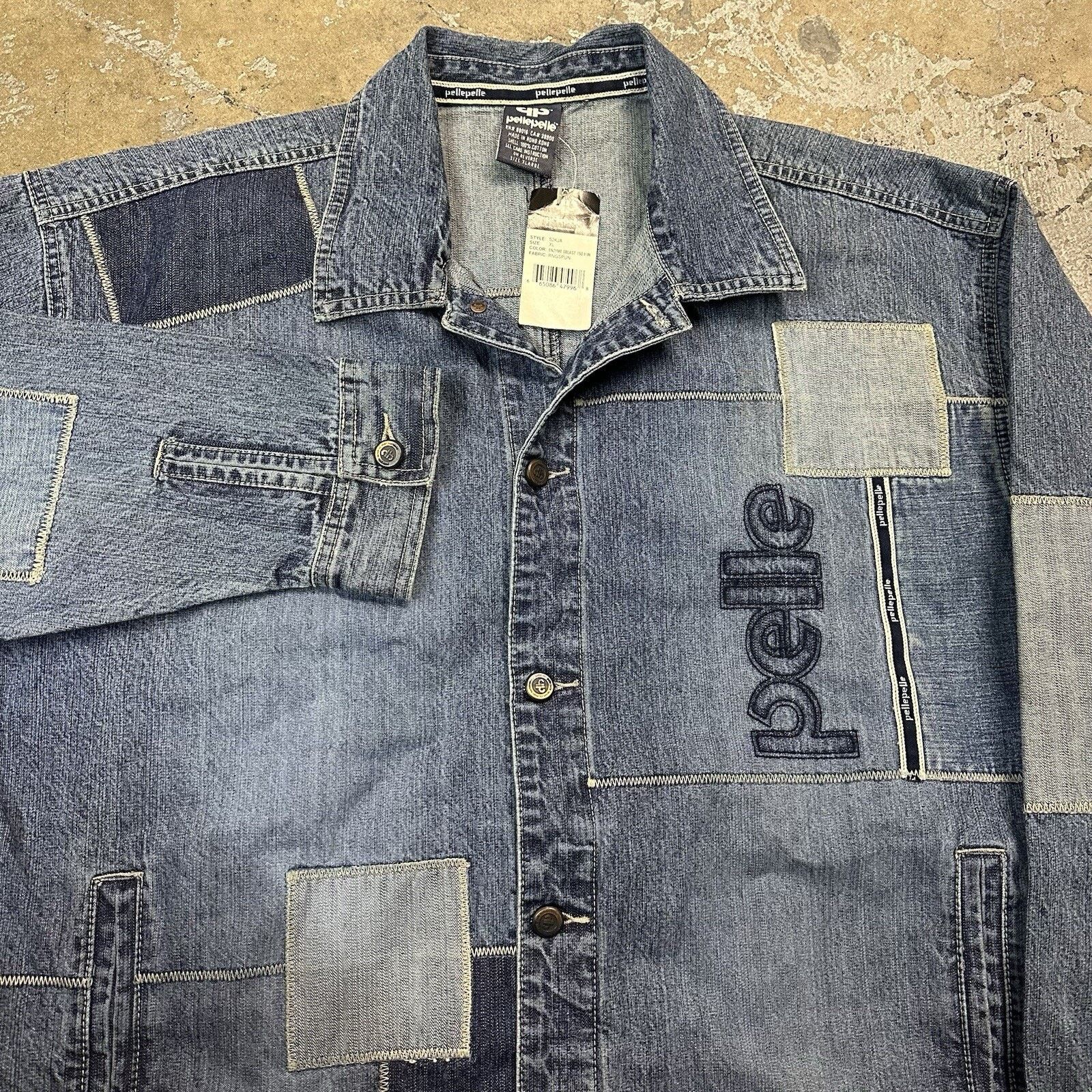 Pelle Pelle × Vintage NWT Vintage 90s Y2K Pelle Pelle Trucker Denim Jacket XL Size US XL / EU 56 / 4 - 3 Thumbnail