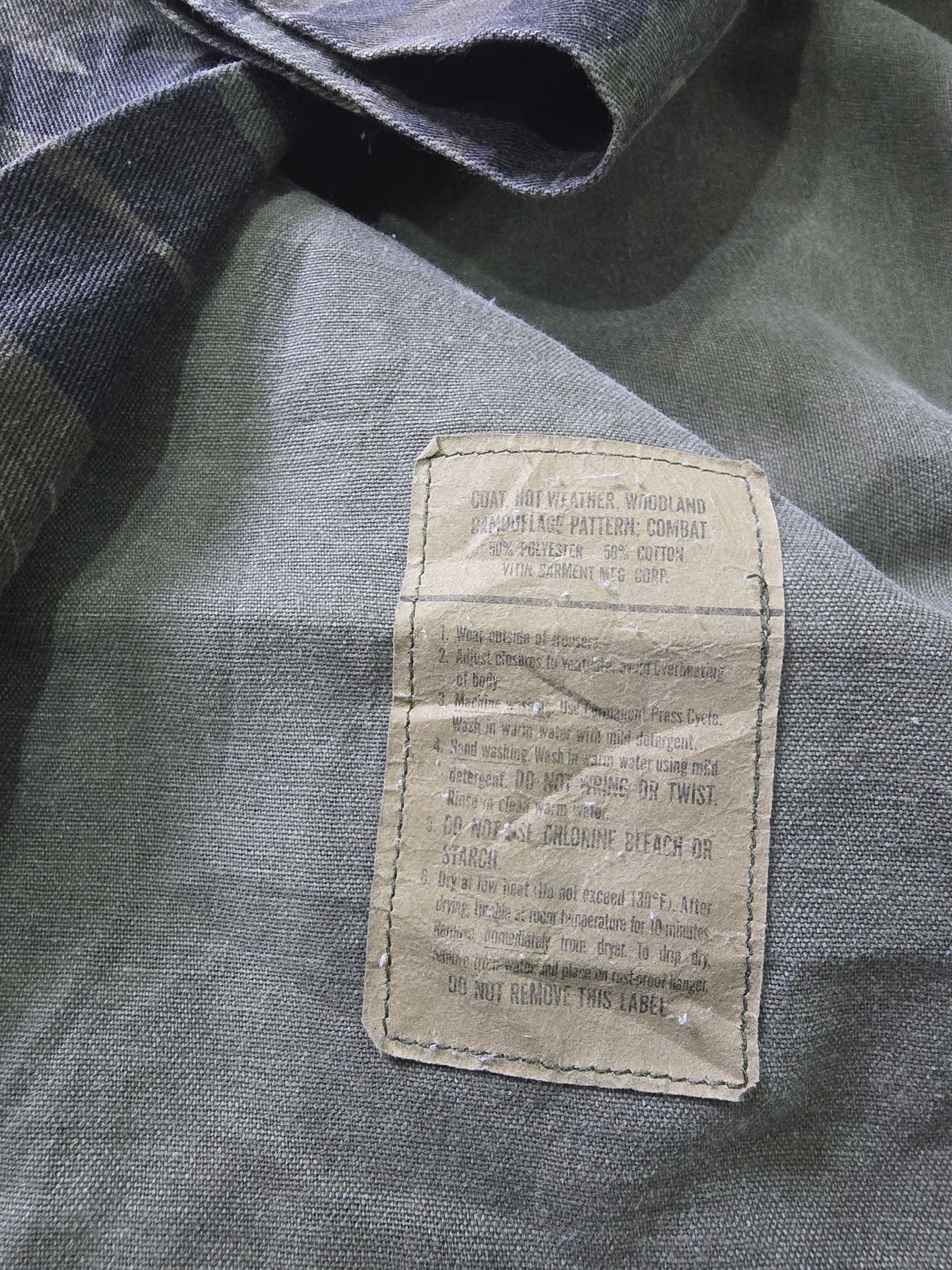 Vintage Vietnam Fatigue Tiger Stripe Camouflage Combat jacket S Size US S / EU 44-46 / 1 - 6 Thumbnail