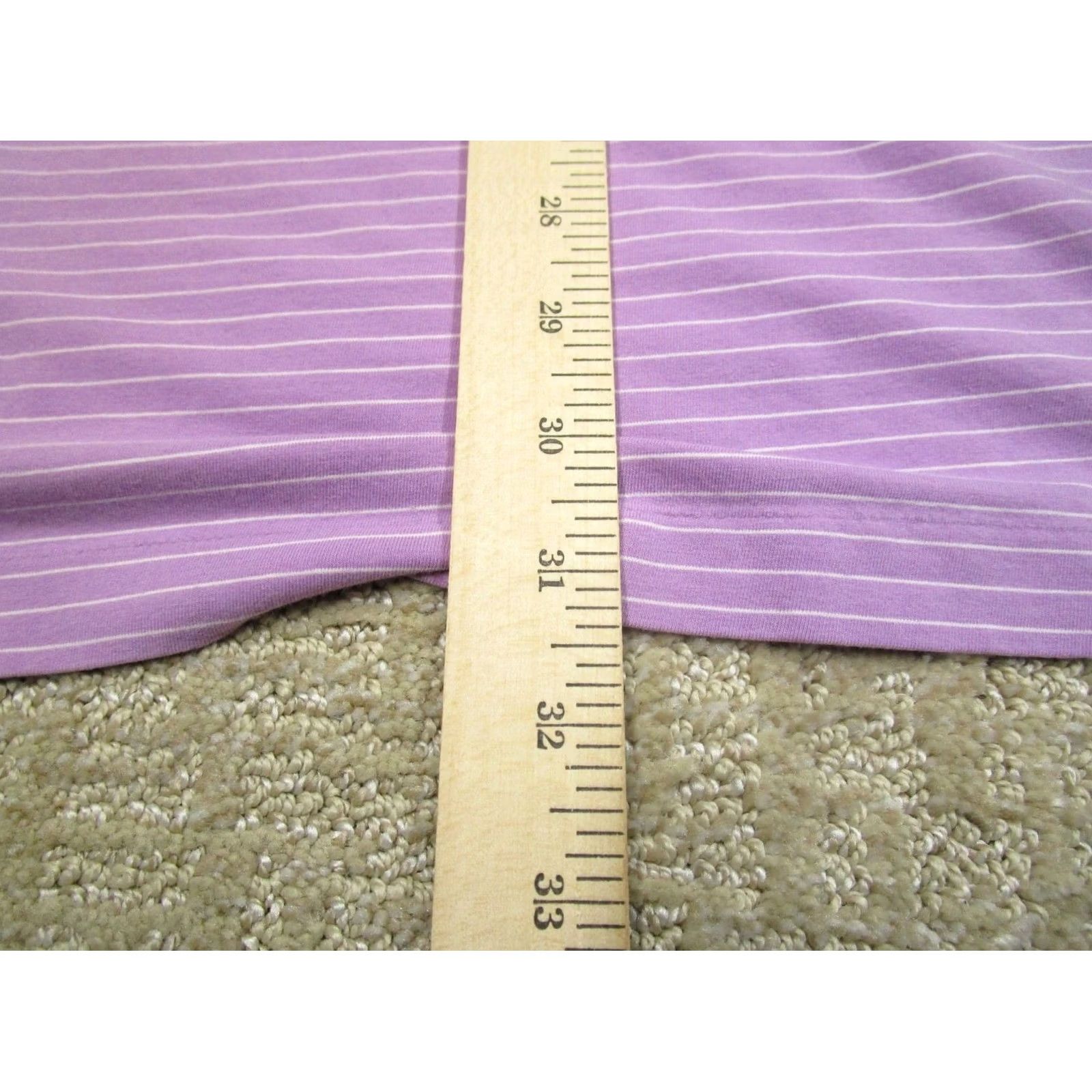 Ralph Lauren Ralph Lauren Polo Golf Shirt Men Large Purple Striped Short Sleeve Knit Cotton Spandex Logo Relaxed Size US L / EU 52-54 / 3 - 6 Thumbnail