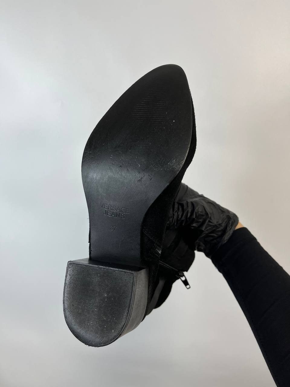 Versace VERSACE JEANS Black Boots Logo Strap Women's Size 37 Size US 7 / IT 37 - 8 Thumbnail