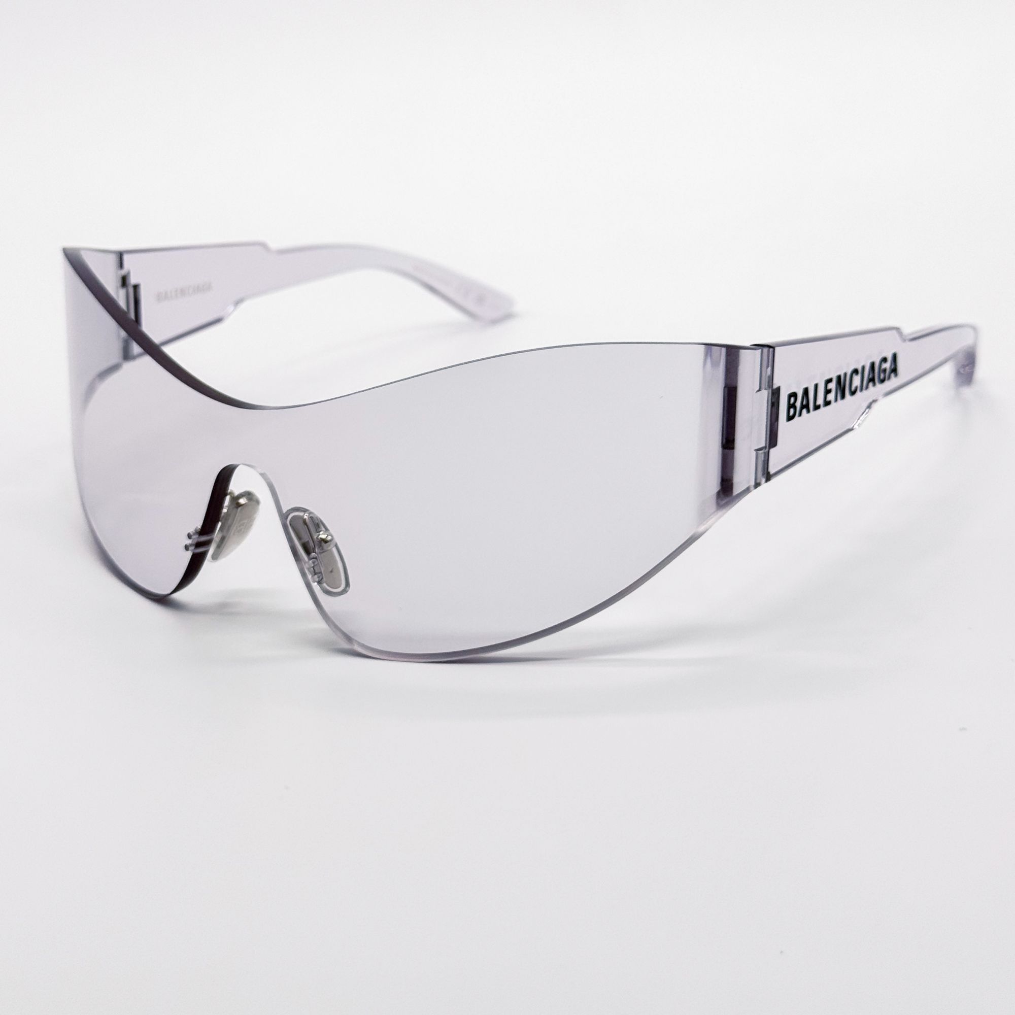 Balenciaga NEW BALENCIAGA BB0257S 002 SUNGLASSES CLEAR SHIELD UNISEX Size ONE SIZE - 3 Thumbnail