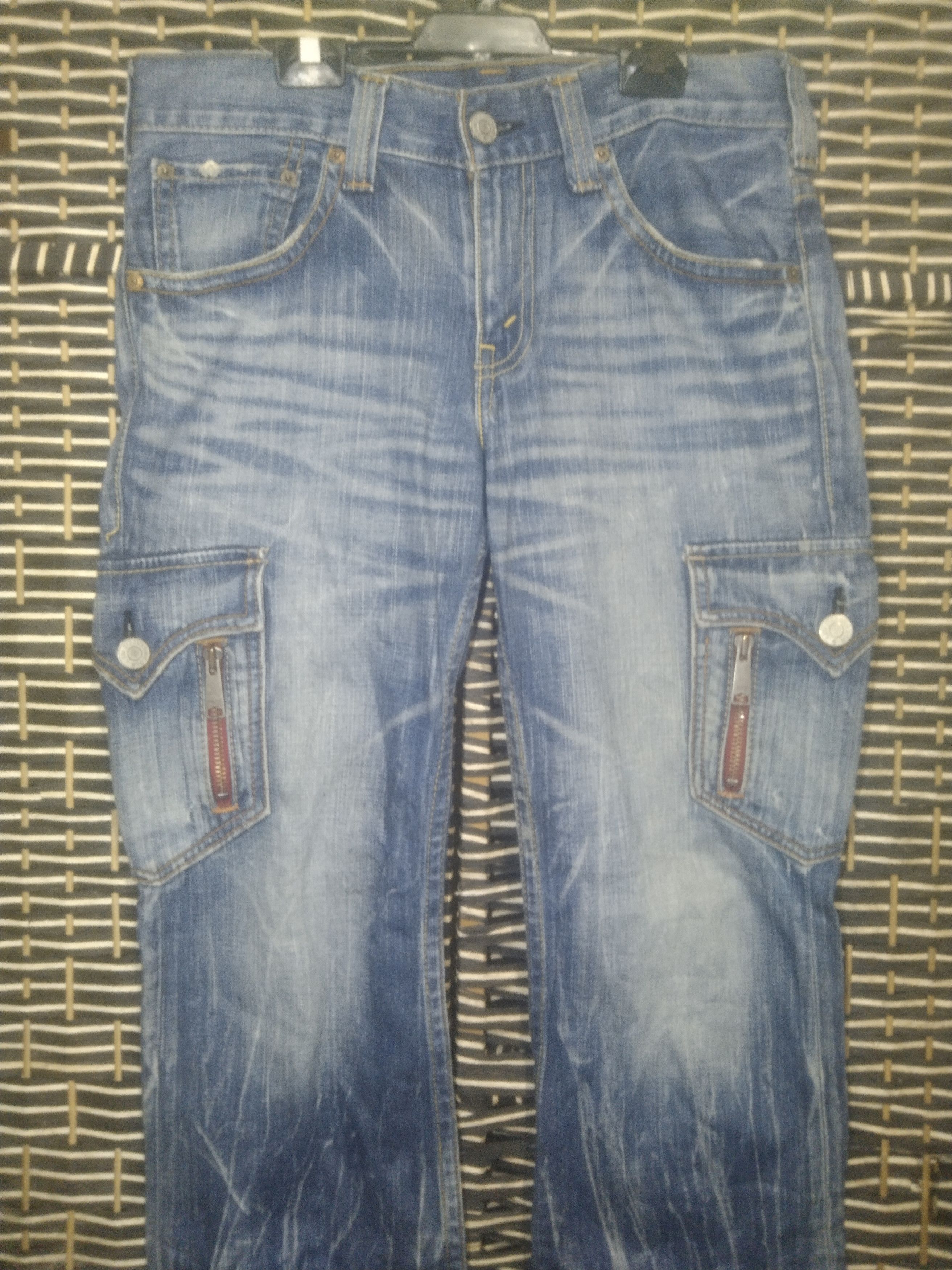 Levi's × Vintage Vintage 🔥 Levi's Flare Cargo Pocket 🔥Jeans Size US 33 - 3 Thumbnail