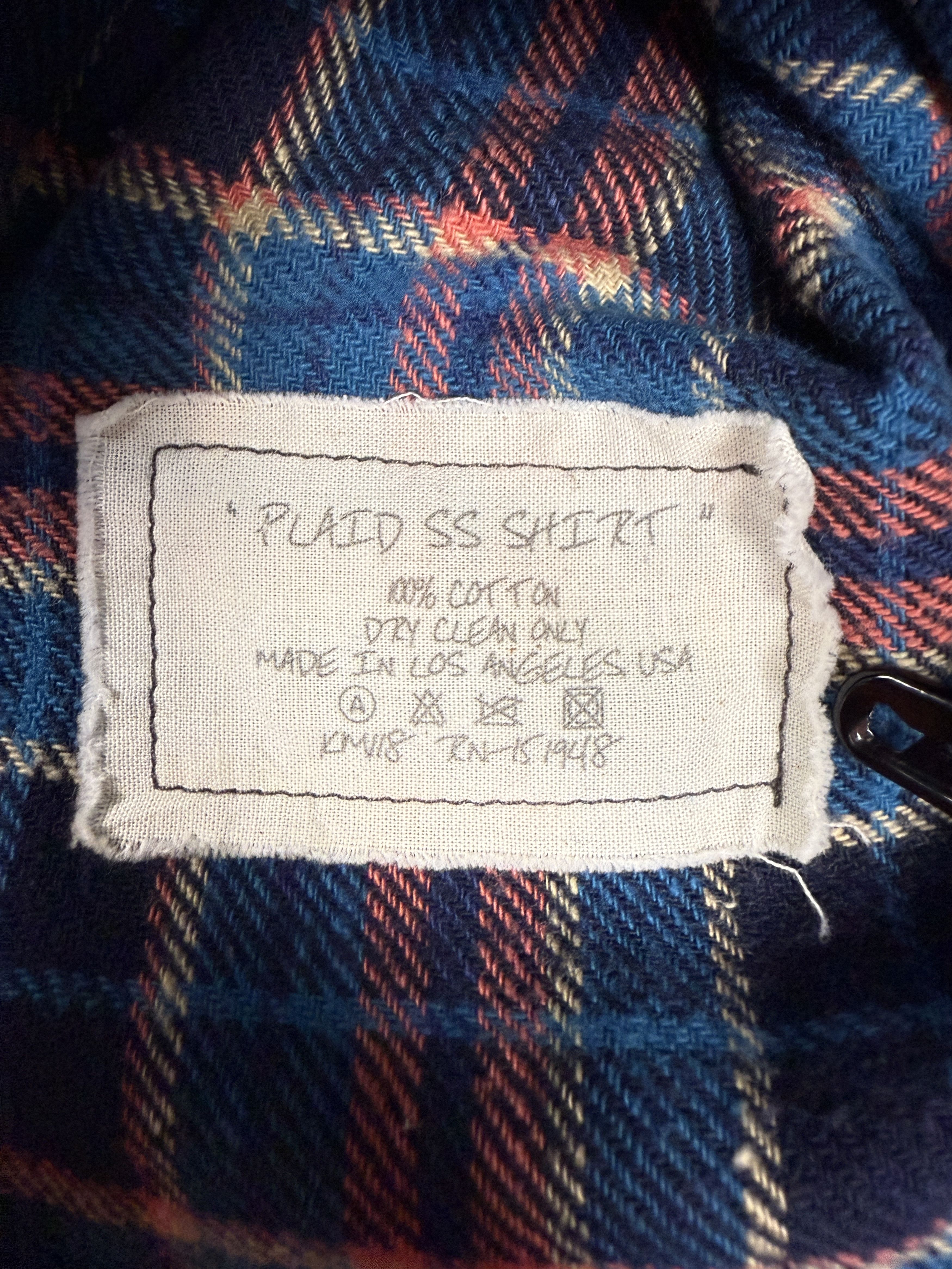 Greg Lauren $795 Greg Lauren Plaid Short Sleeve Shirt Size US L / EU 52-54 / 3 - 7 Thumbnail