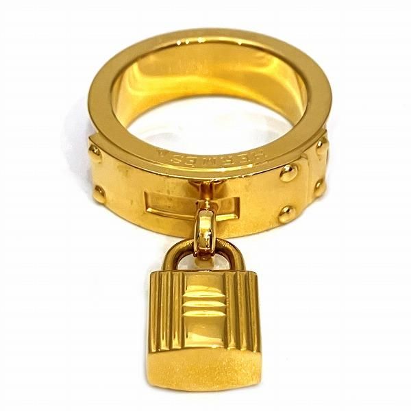 image of Hermes Kelly Scarf Ring in Gold, Women's