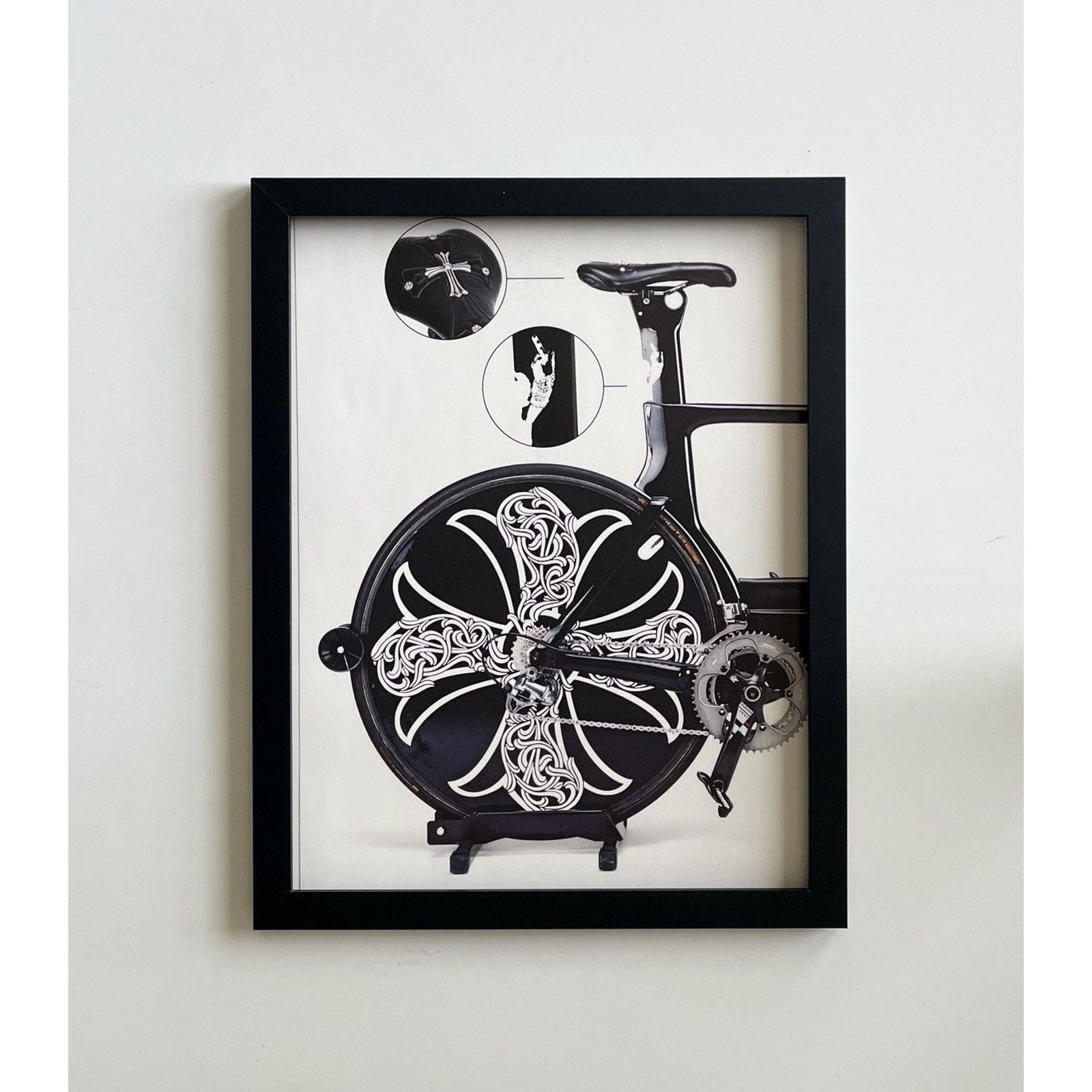Chrome Hearts × Vintage Chrome Hearts bike backside photo Poster framed 9x11 Size ONE SIZE - 1 Thumbnail