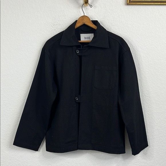 Bode Cotton Tab Jacket Patch Pockets