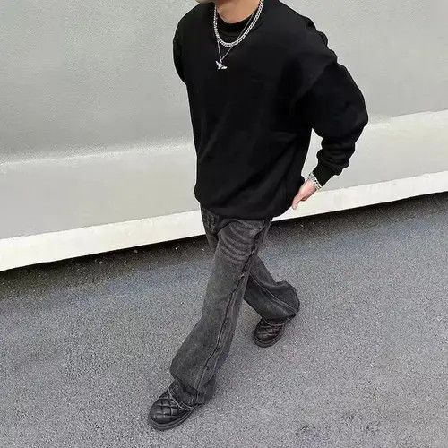 Other Black Opium Stacked Denim Jeans Size US 32 / EU 48 - 4 Thumbnail