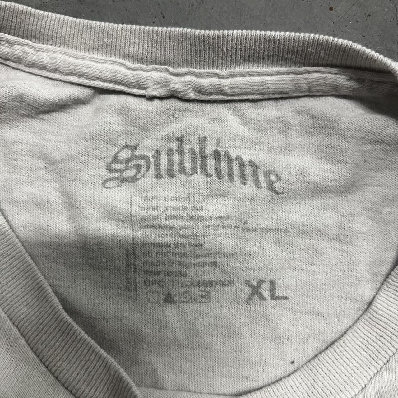 Sublime × Vintage Vintage Y2K/2000s Sublime Crop Top Graphic White Tee! Size XL / US 12-14 / IT 48-50 - 4 Thumbnail