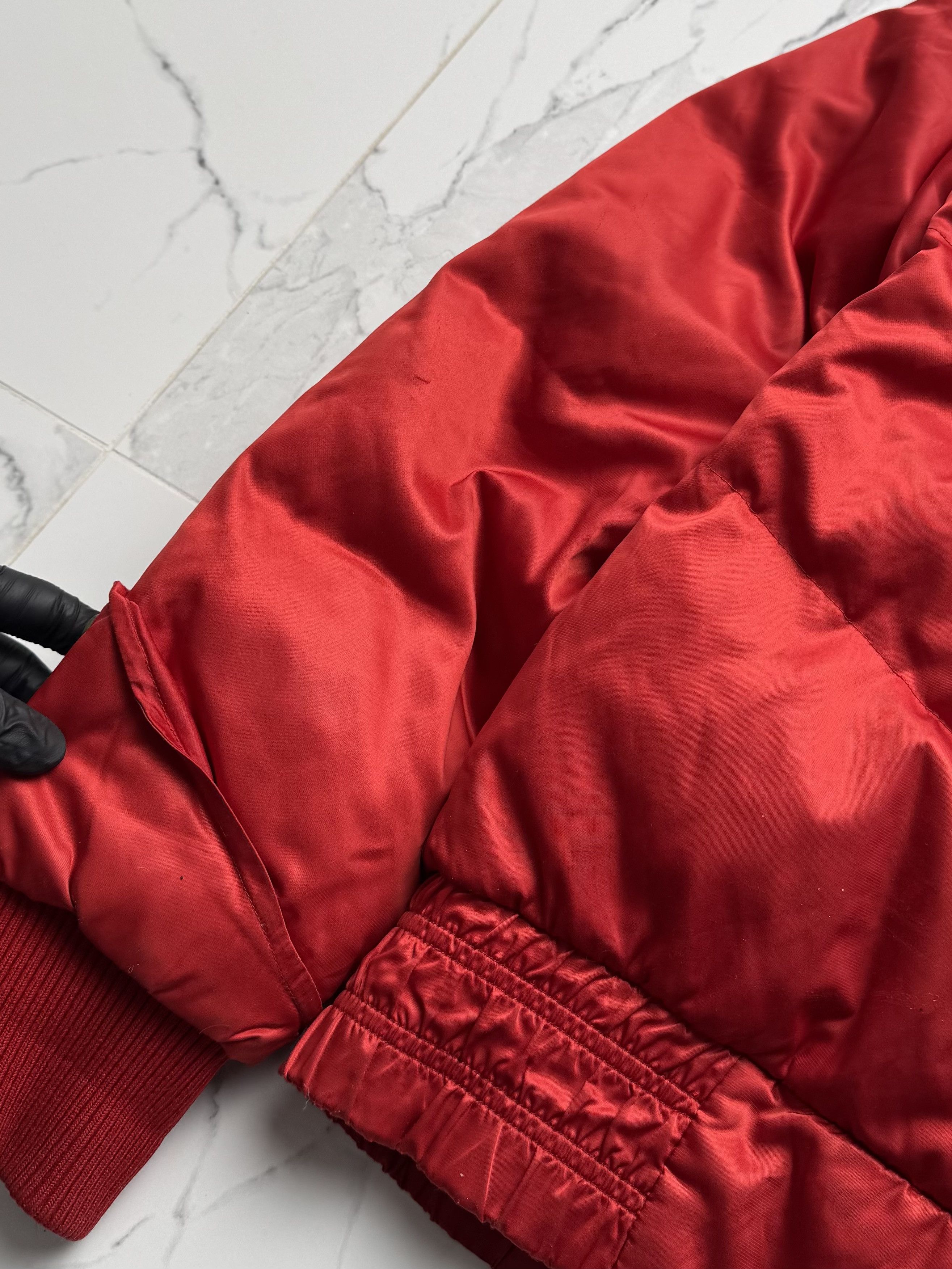 Vintage Vintage Red Puffer Jacket Women's Hooded Quilted Winter Coat Size L / US 10 / IT 46 - 18 Thumbnail