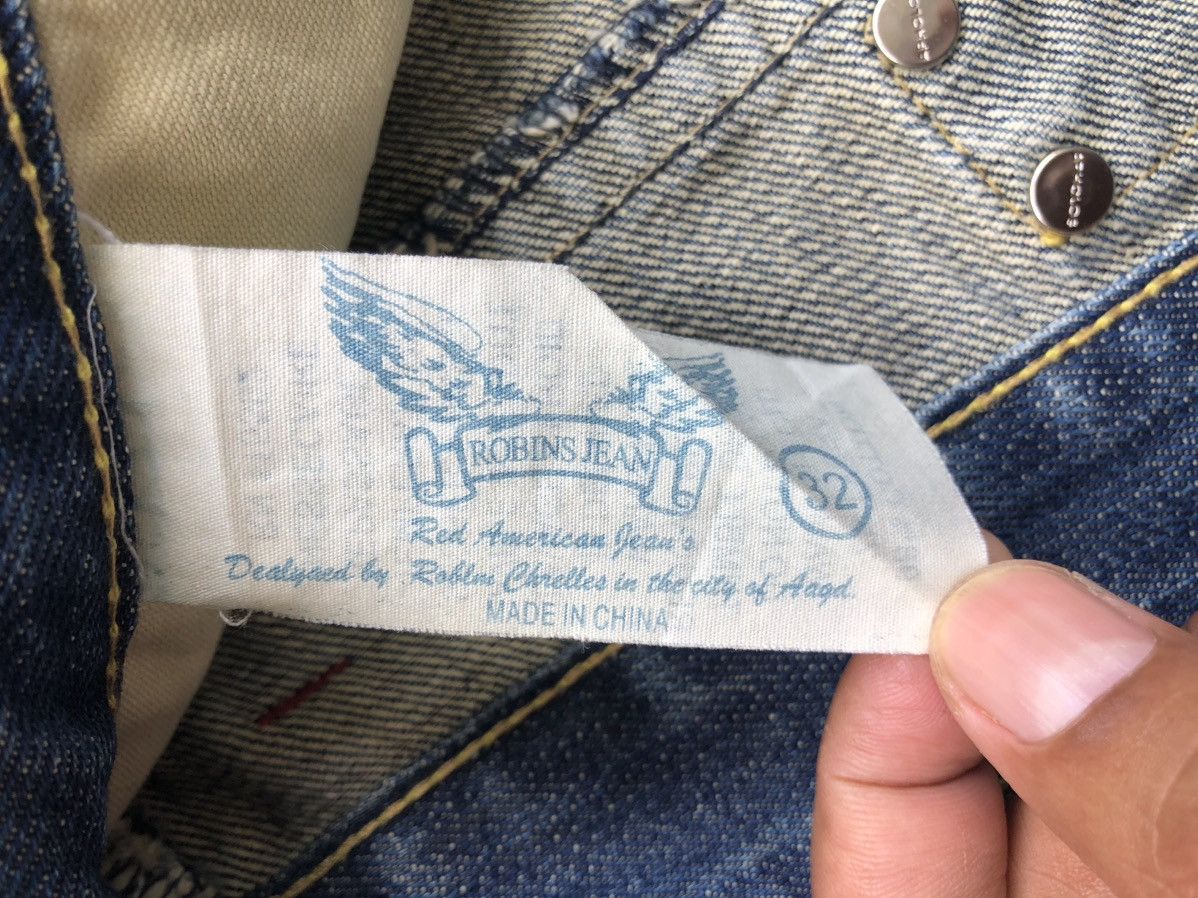 Robins Jeans Vintage Robin’s Embroidered Logo Distressed Jeans Size US 32 / EU 48 - 18 Thumbnail