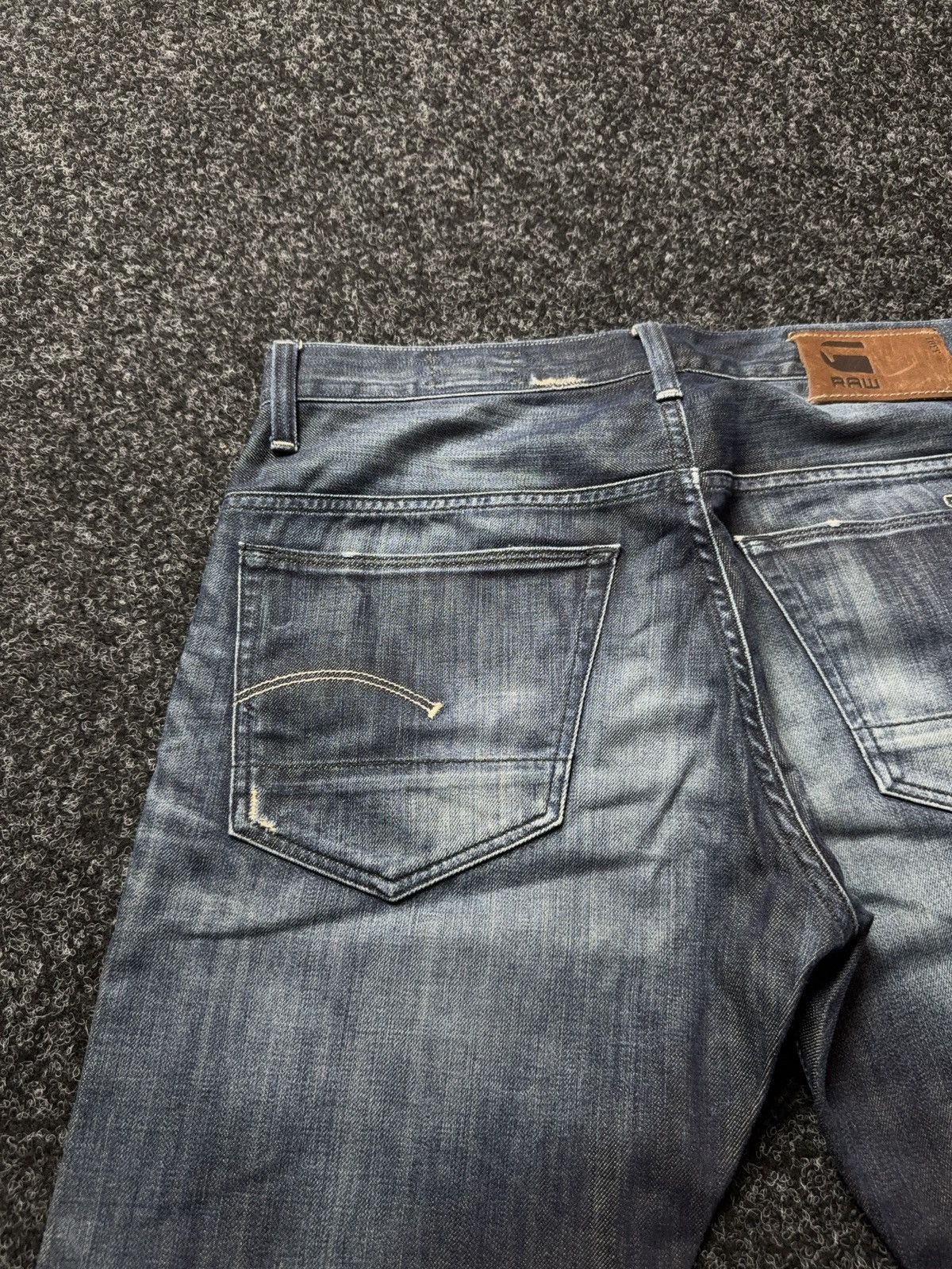 G-Star 00s G-Star RAW 3301 Distressed Hem LGB Opium Punk Jeans Y2K Size US 32 / EU 48 - 16 Thumbnail