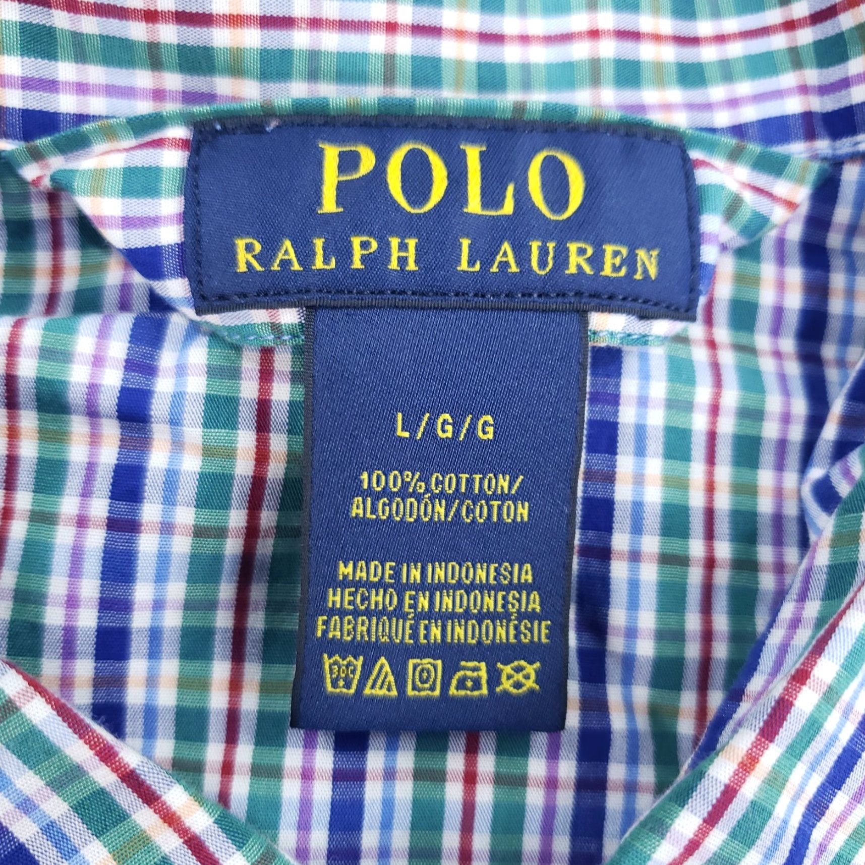 Polo Ralph Lauren Polo Ralph Lauren Short Sleeve Plaid Shirt Mens Large Blue Lightweight Size US L / EU 52-54 / 3 - 5 Thumbnail