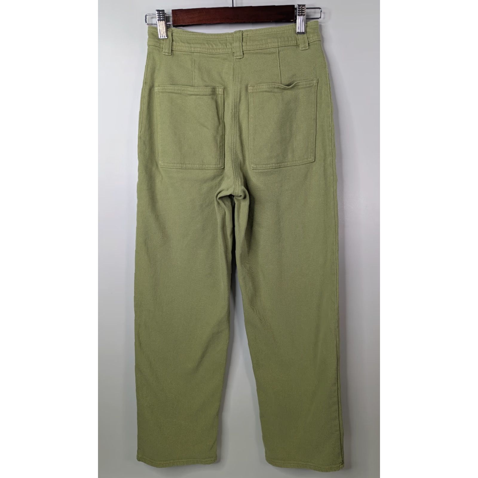 Aritzia Wilfred Free Pants Women's 2 Green Mid Rise Modern Utility Boho Twill Size 26" / US 2 / IT 38 - 4 Thumbnail