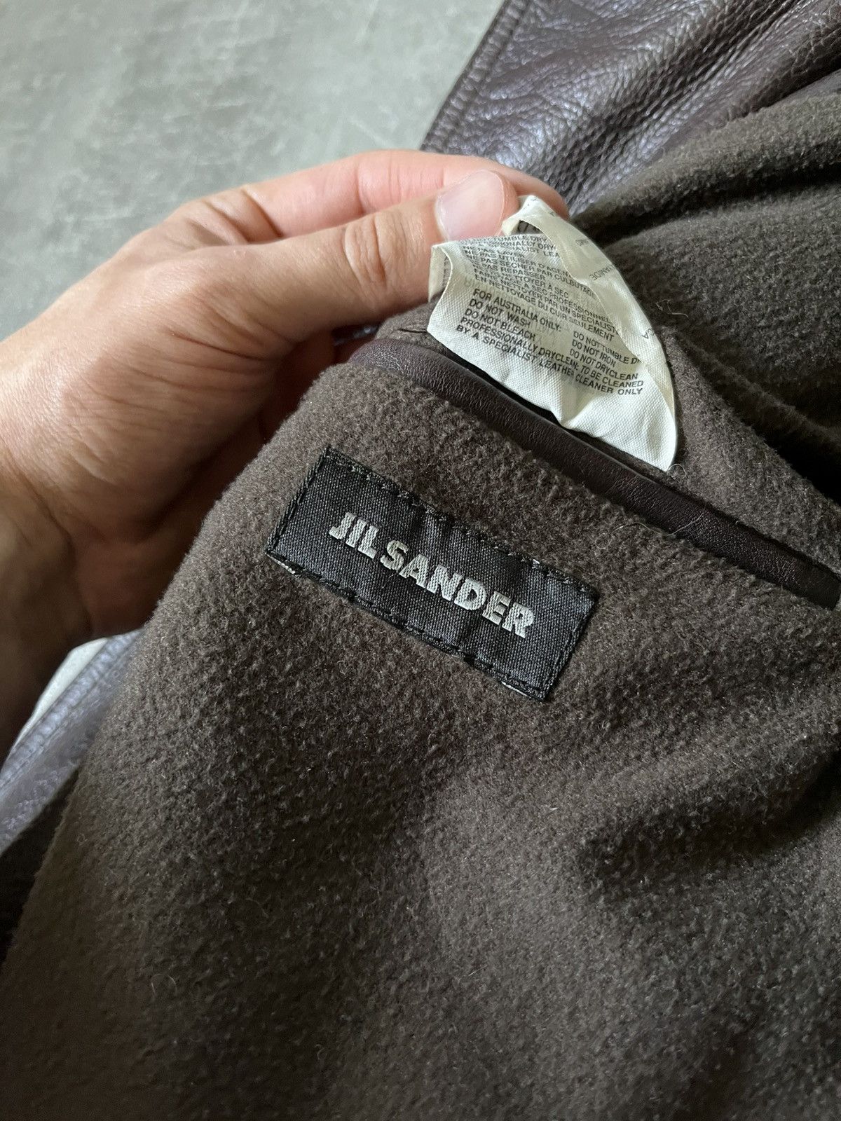 Jil Sander Jil Sander by Raf Simons brown leather jacket rare Size US M / EU 48-50 / 2 - 15 Thumbnail