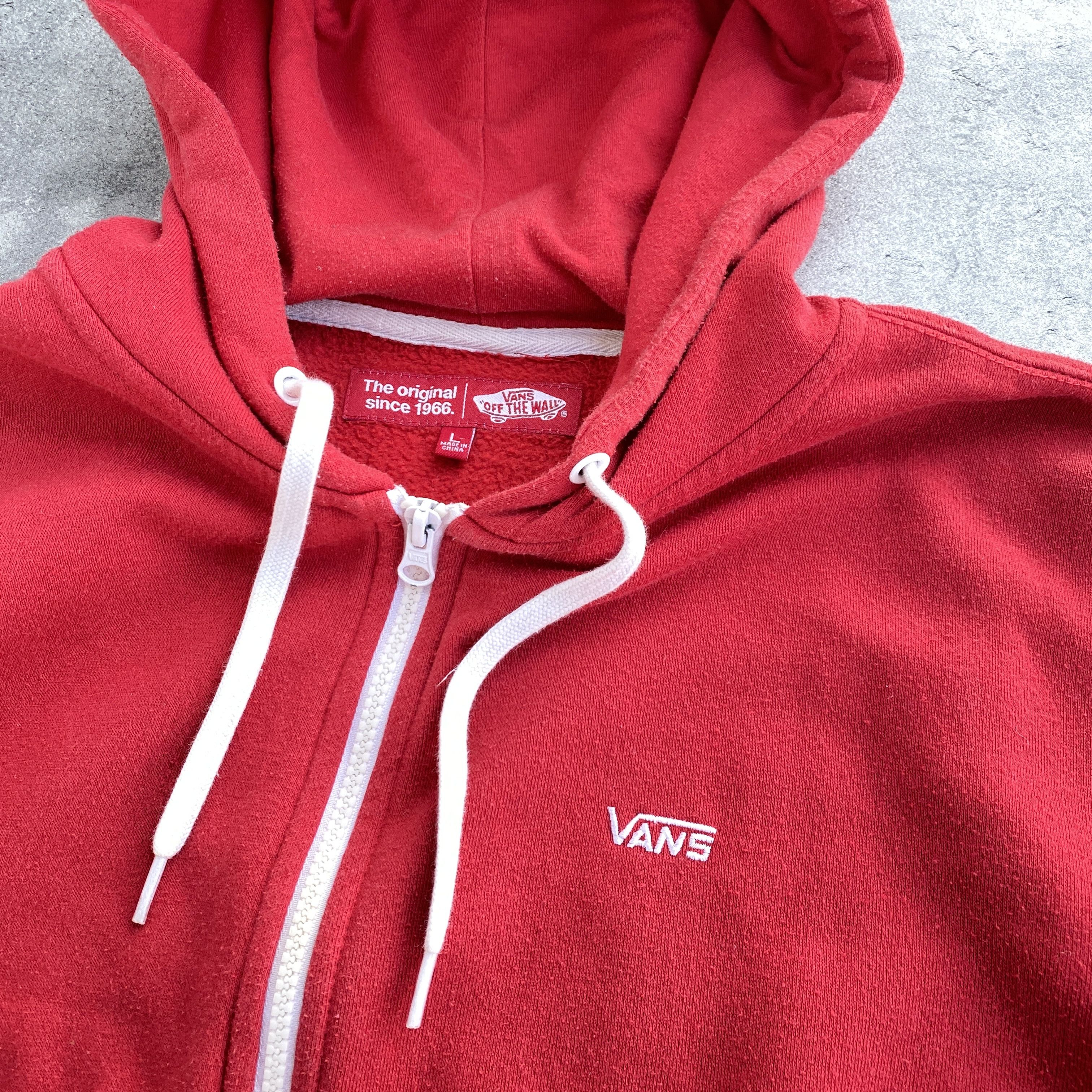 Vans Vans red boxy baggy zip-up hoodie - L Size US L / EU 52-54 / 3 - 2 Thumbnail