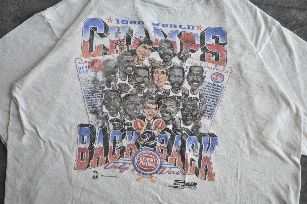 NBA Vintage ‘90 Detroit Pistons NBA Championship T-Shirt (XL) Size US XL / EU 56 / 4 - 3 Thumbnail