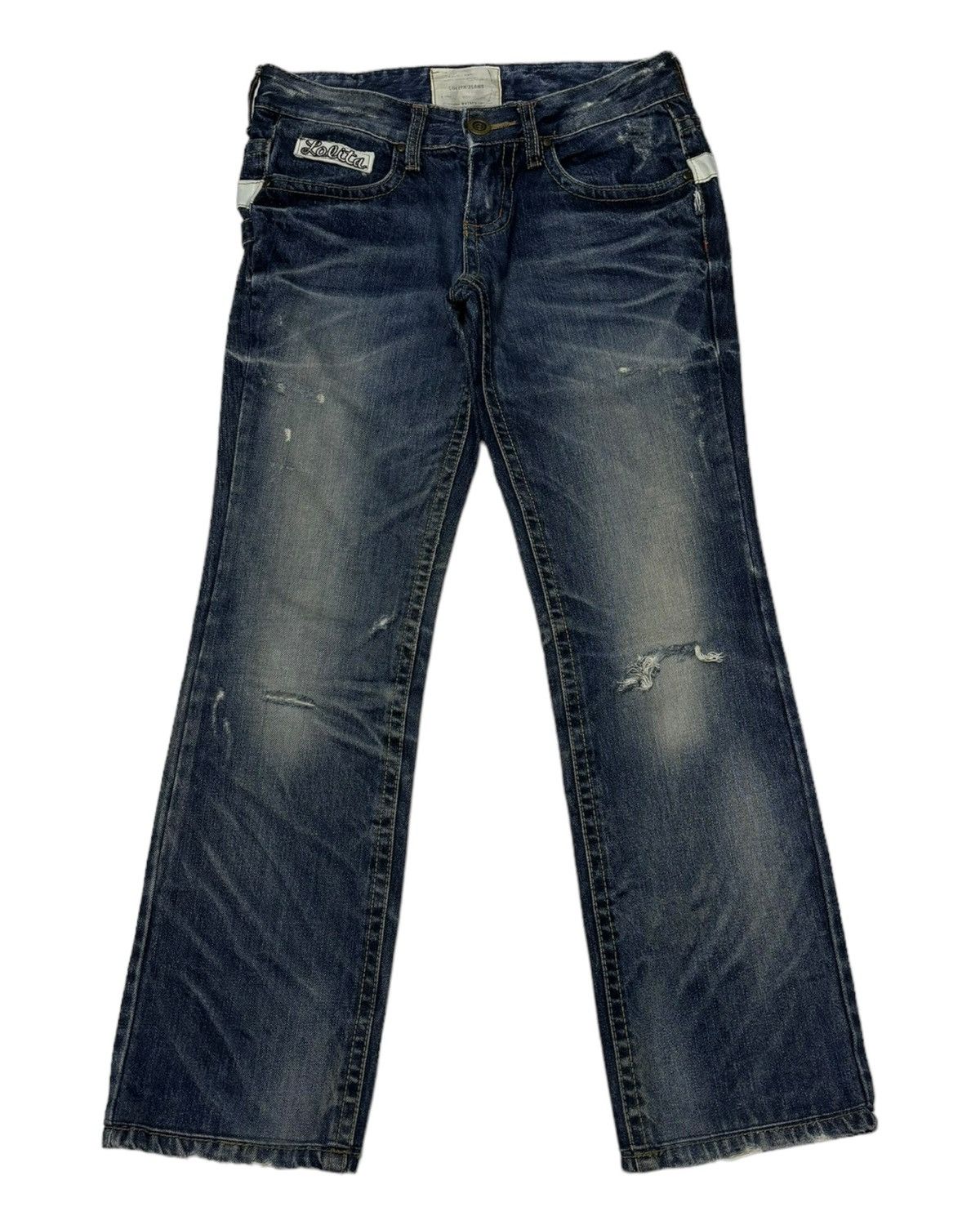 Japanese Brand 🔥VINTAGE LOLITA BY CONCERT CLUB DISTRESSED DENIM JEANS Size 30" / US 8 / IT 44 - 4 Thumbnail