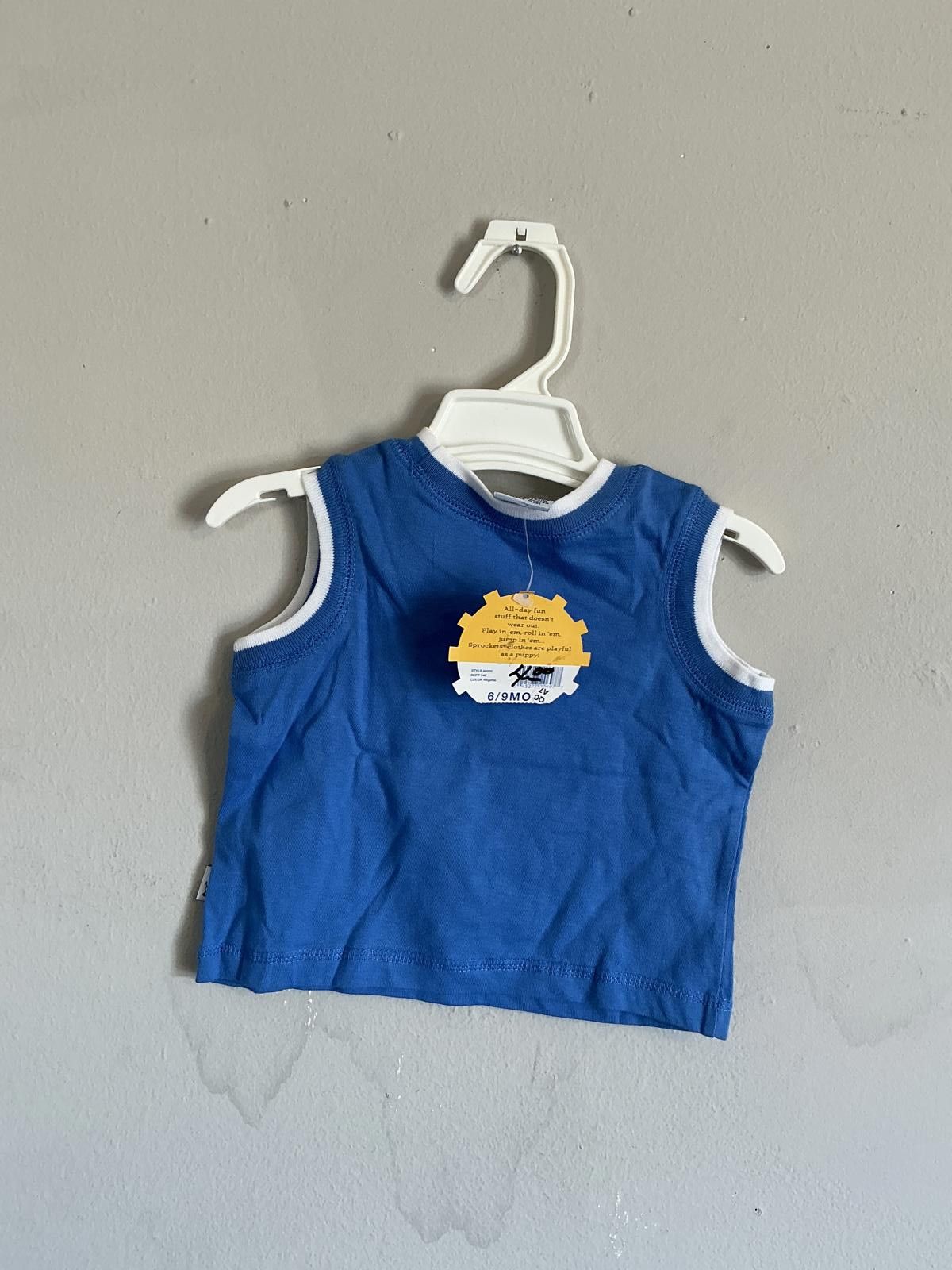 Other Sprockets Blue Sleeveless Baby Tank Top 9 Months Size ONE SIZE - 2 Thumbnail